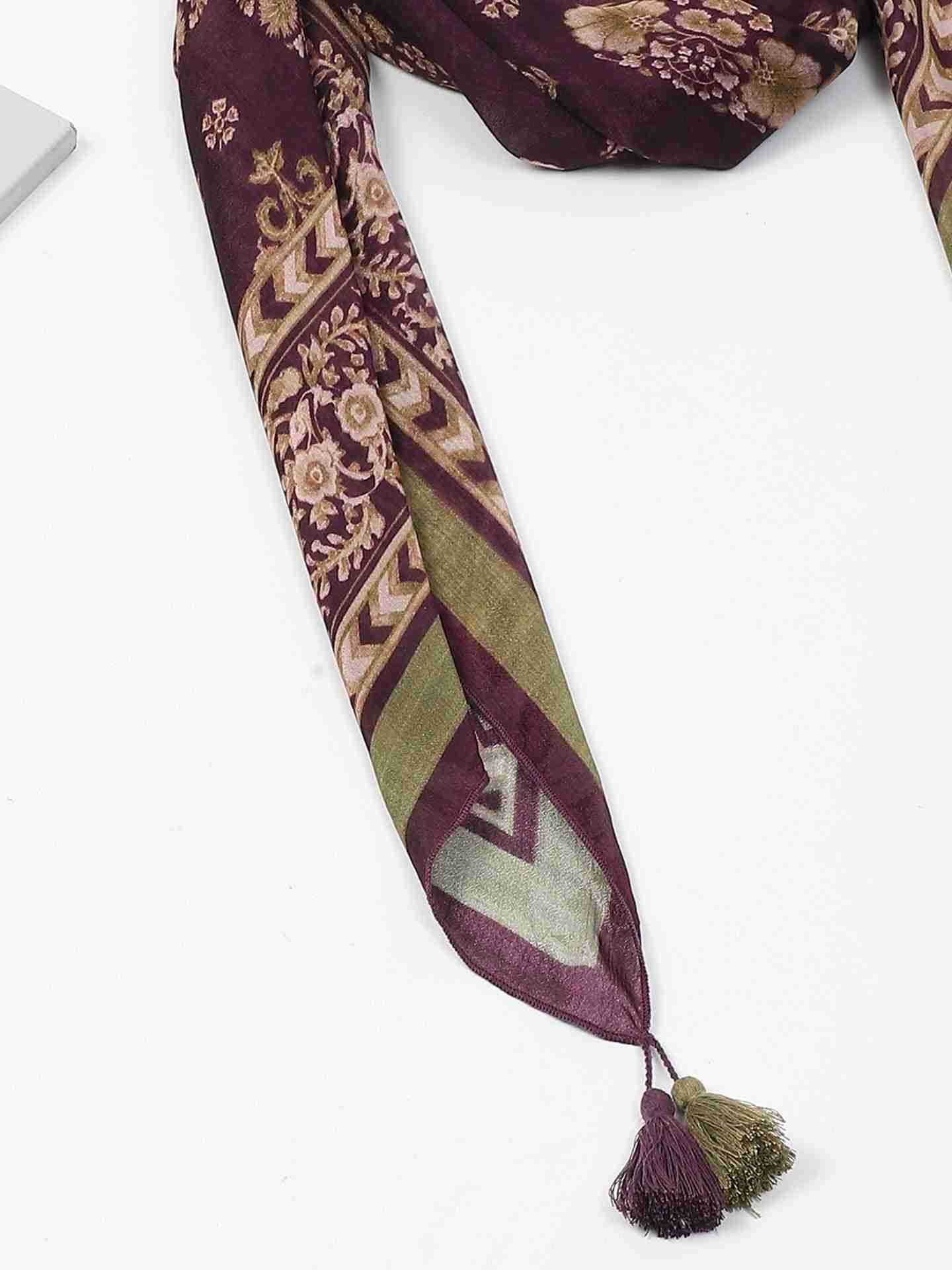 Purple Abhisha Square Scarf