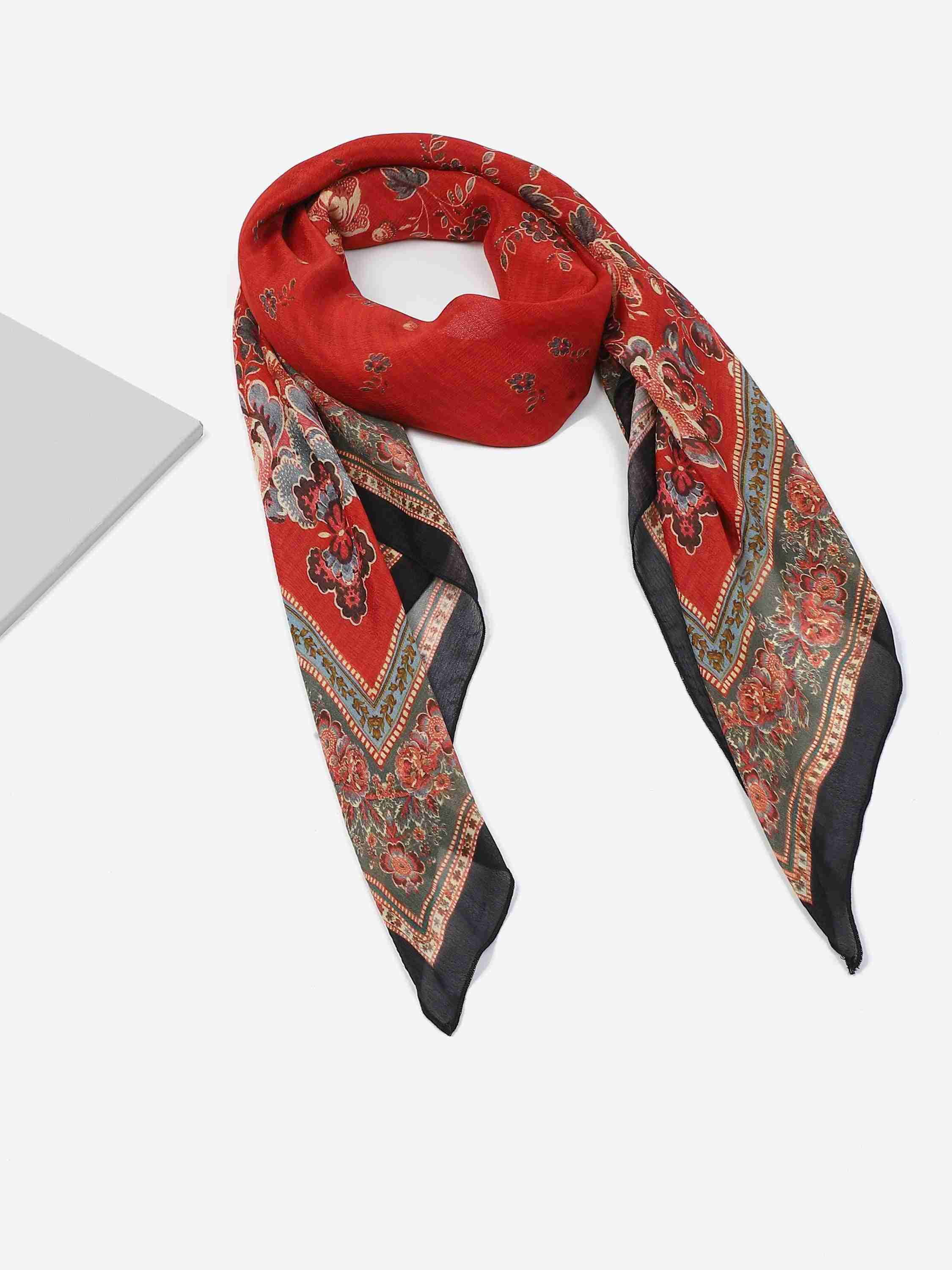 Red Savana Square Scarf