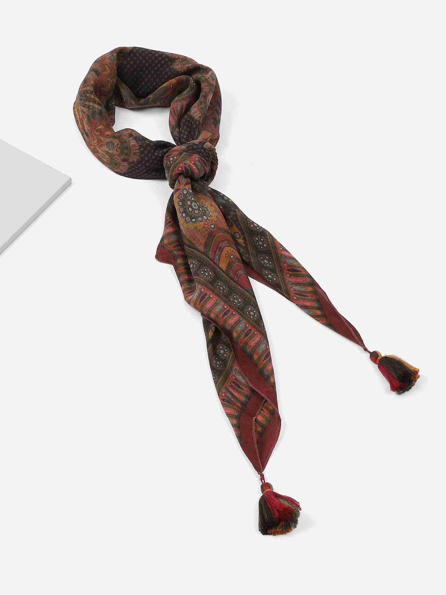 Brown Venkat Square Scarf