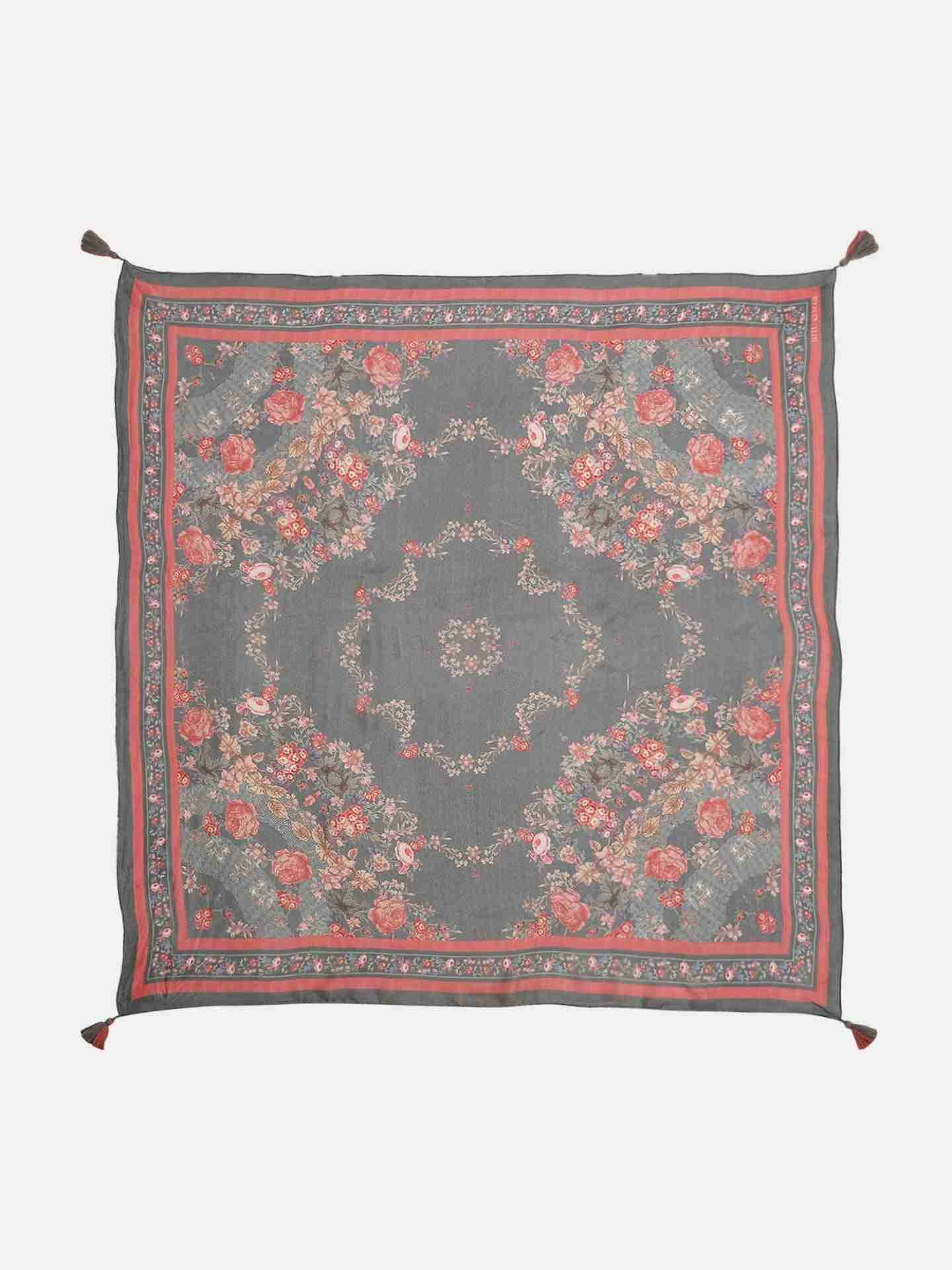 Blue Flemish Square Scarf