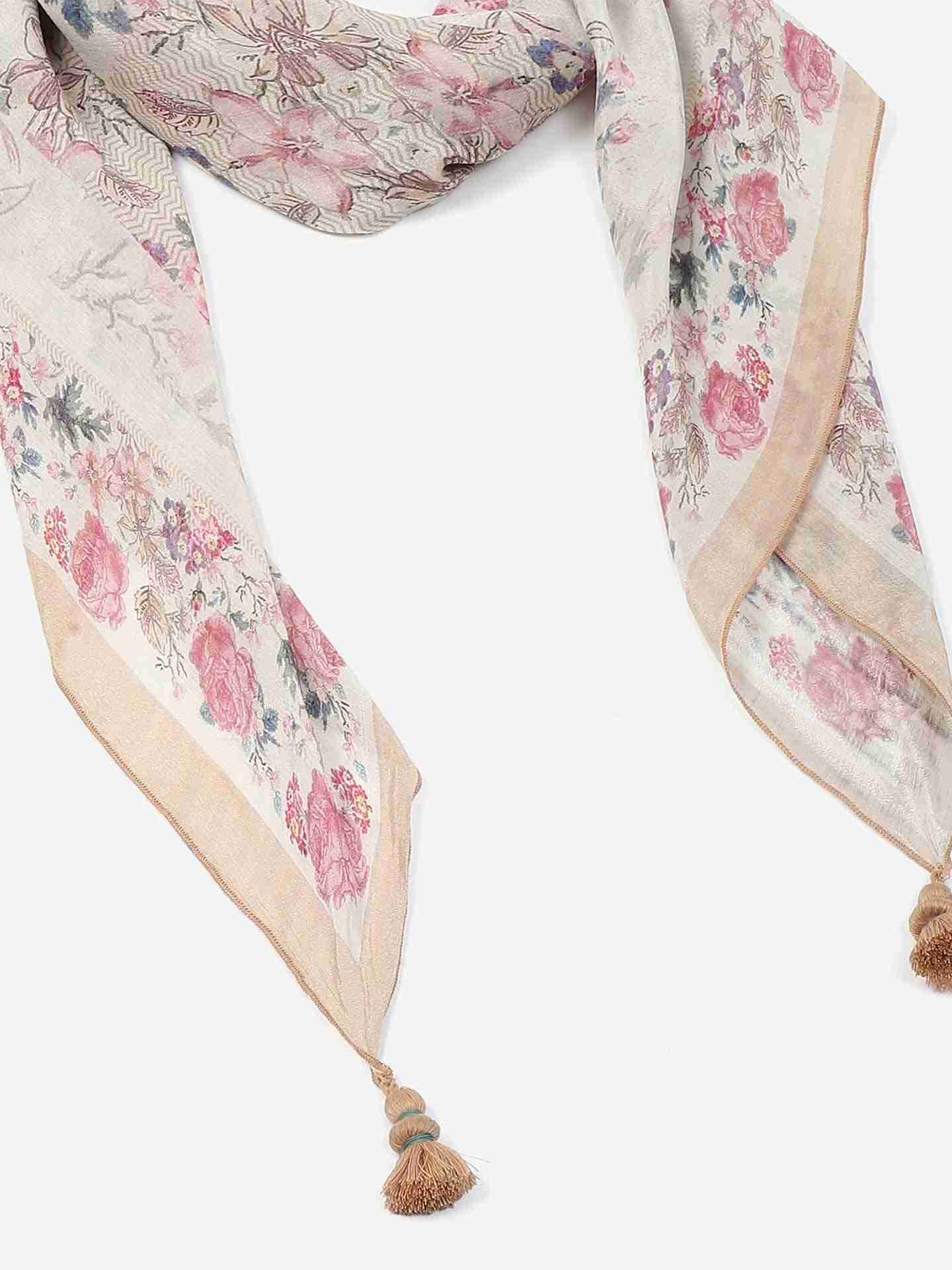 Light Pink Flemish Square Scarf