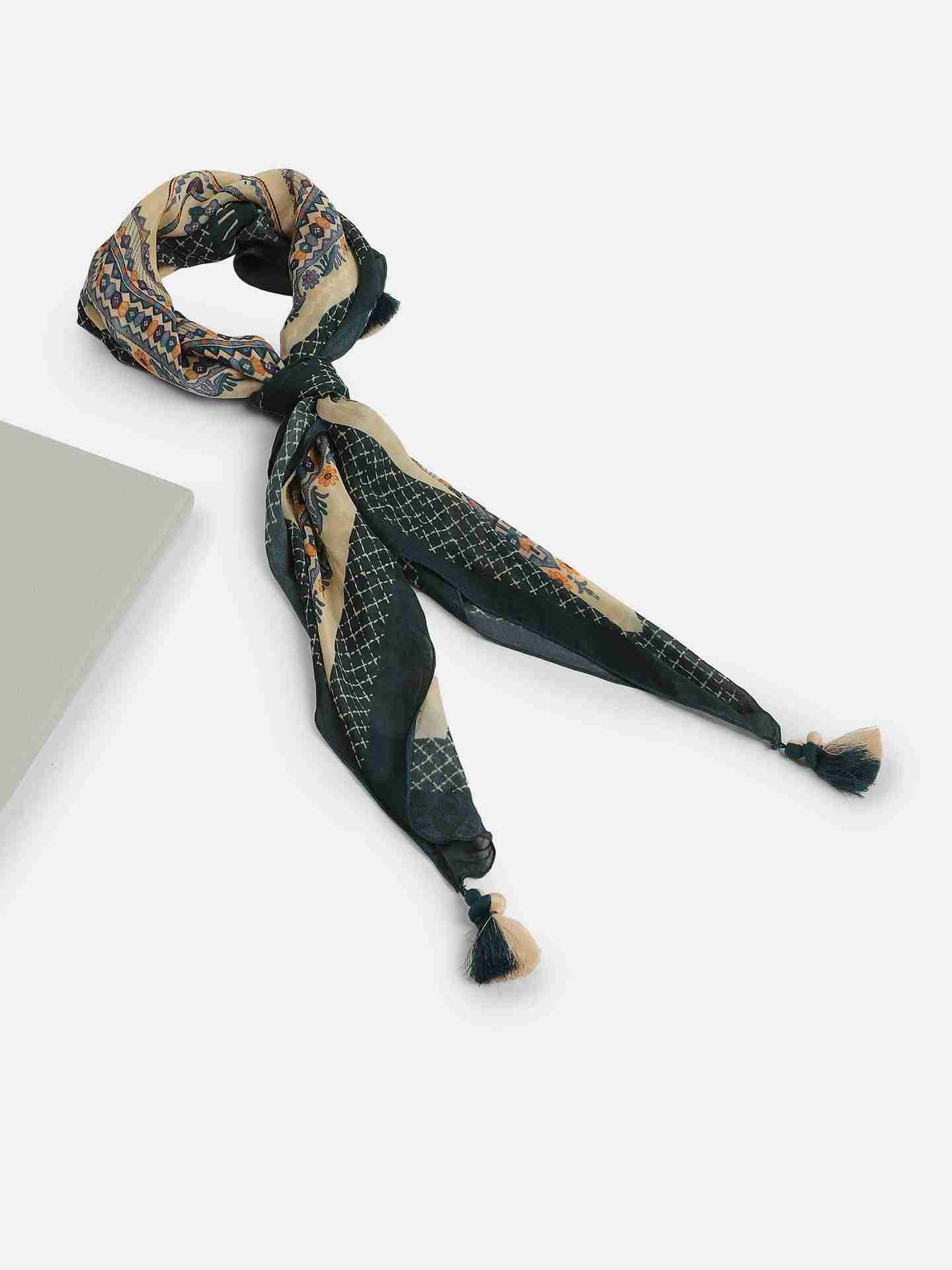 Beige Keya Square Scarf