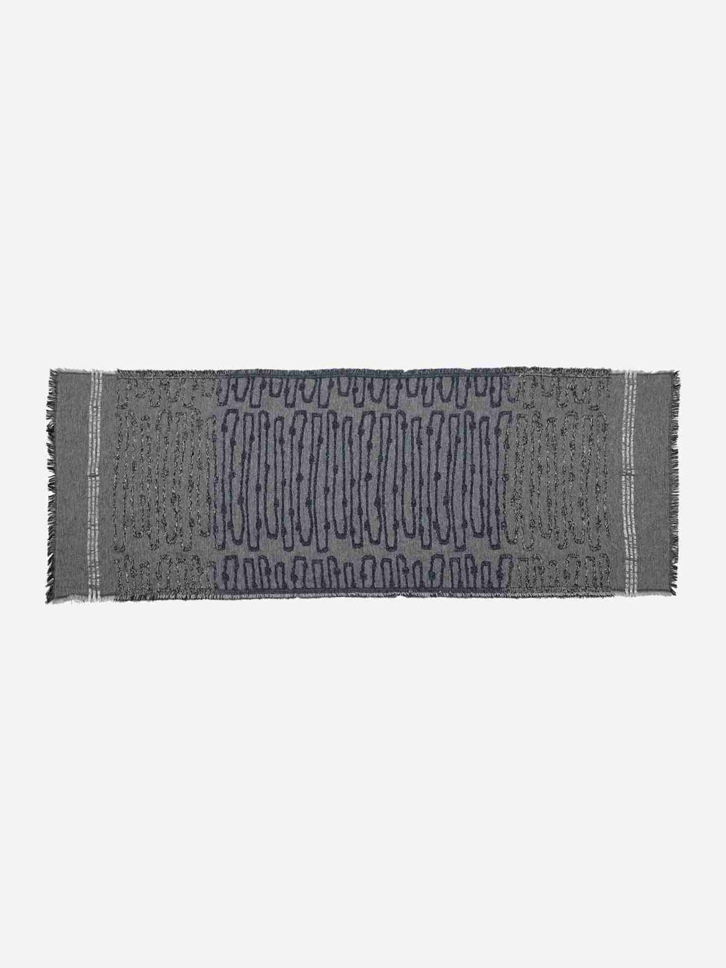 Grey Alisha Wool Square Scarf