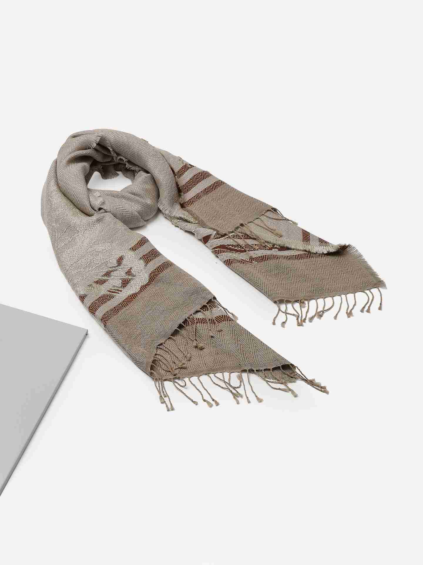 Beige Manyusha Wool Square Scarf