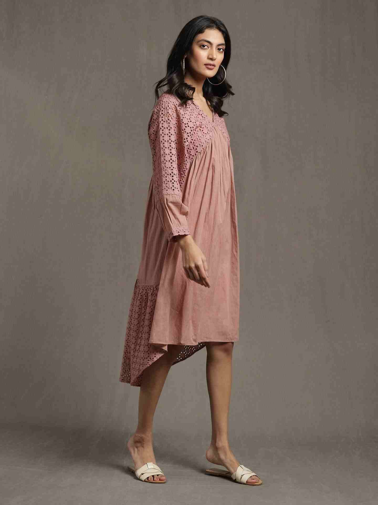 Pink Whimsical Heritage Cotton Dress