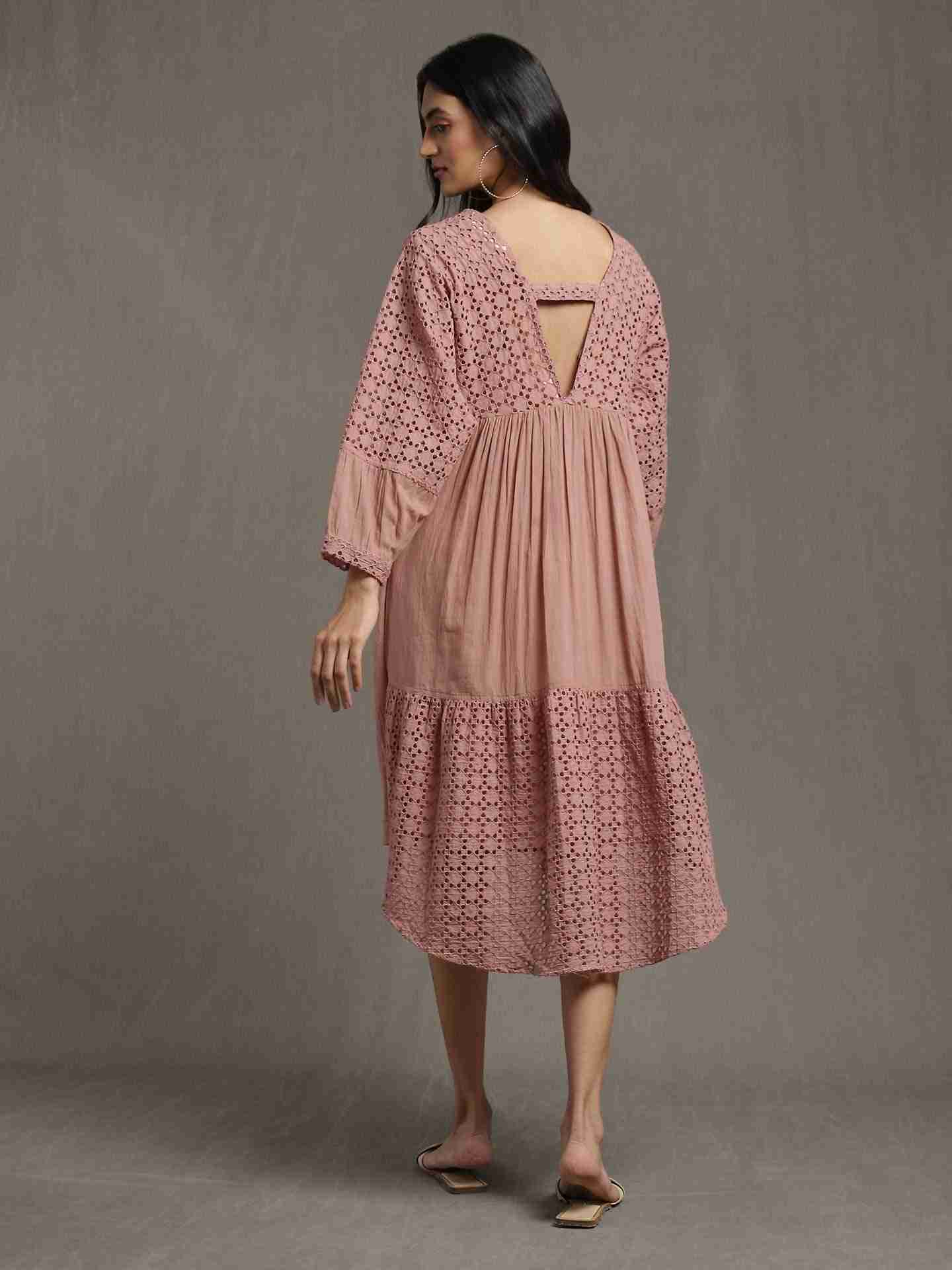 Pink Whimsical Heritage Cotton Dress
