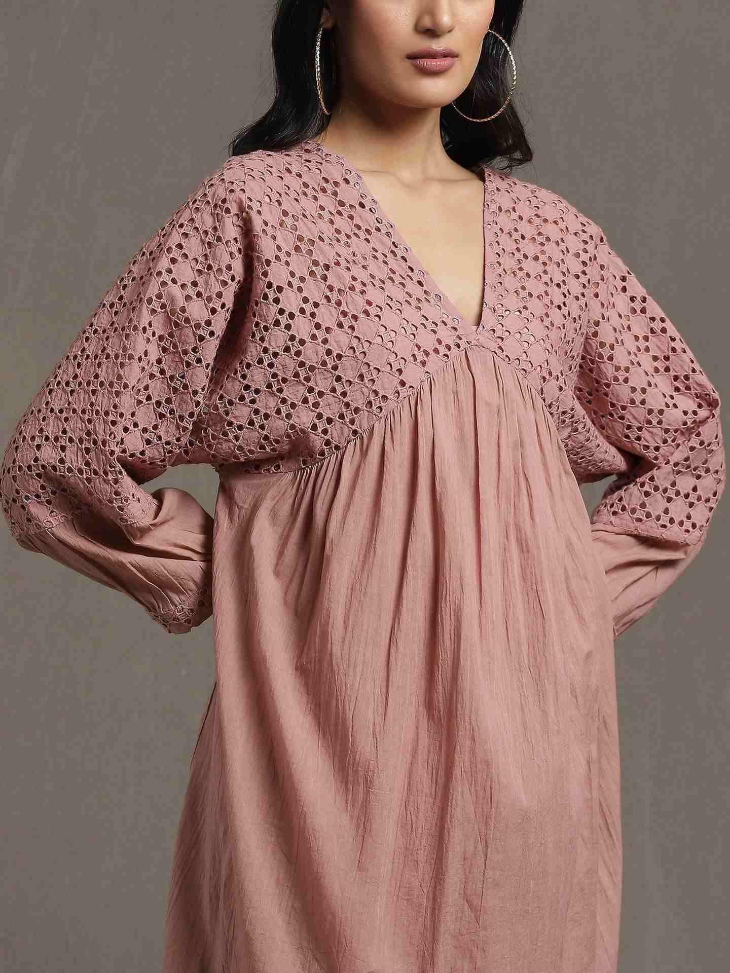 Pink Whimsical Heritage Cotton Dress
