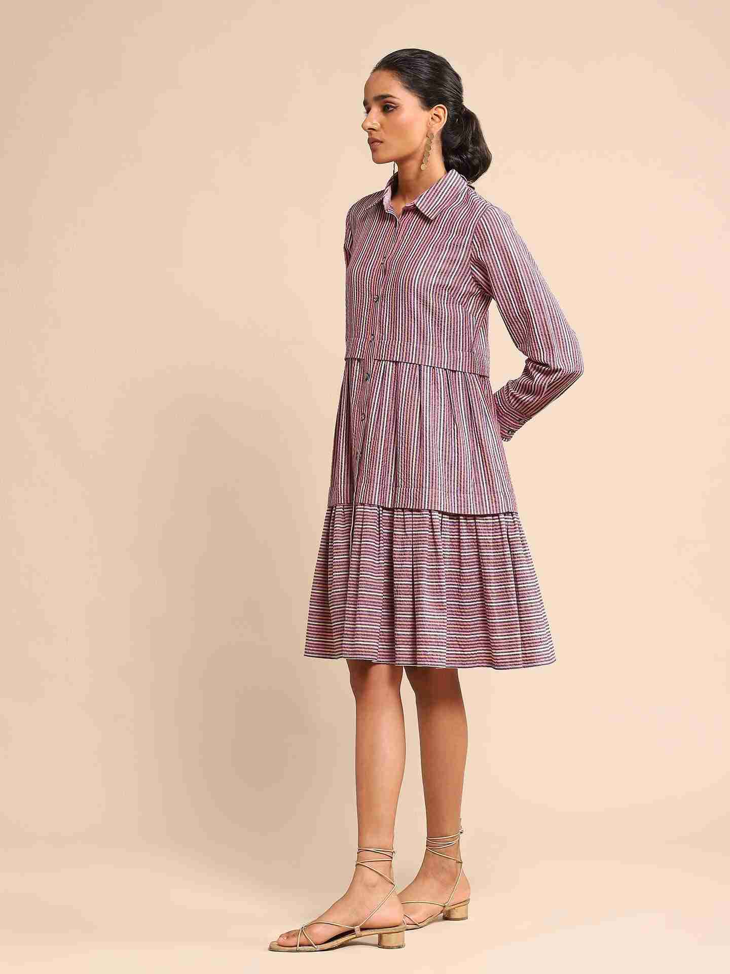 Multi-Color Urban Elysian Cotton Midi Dress