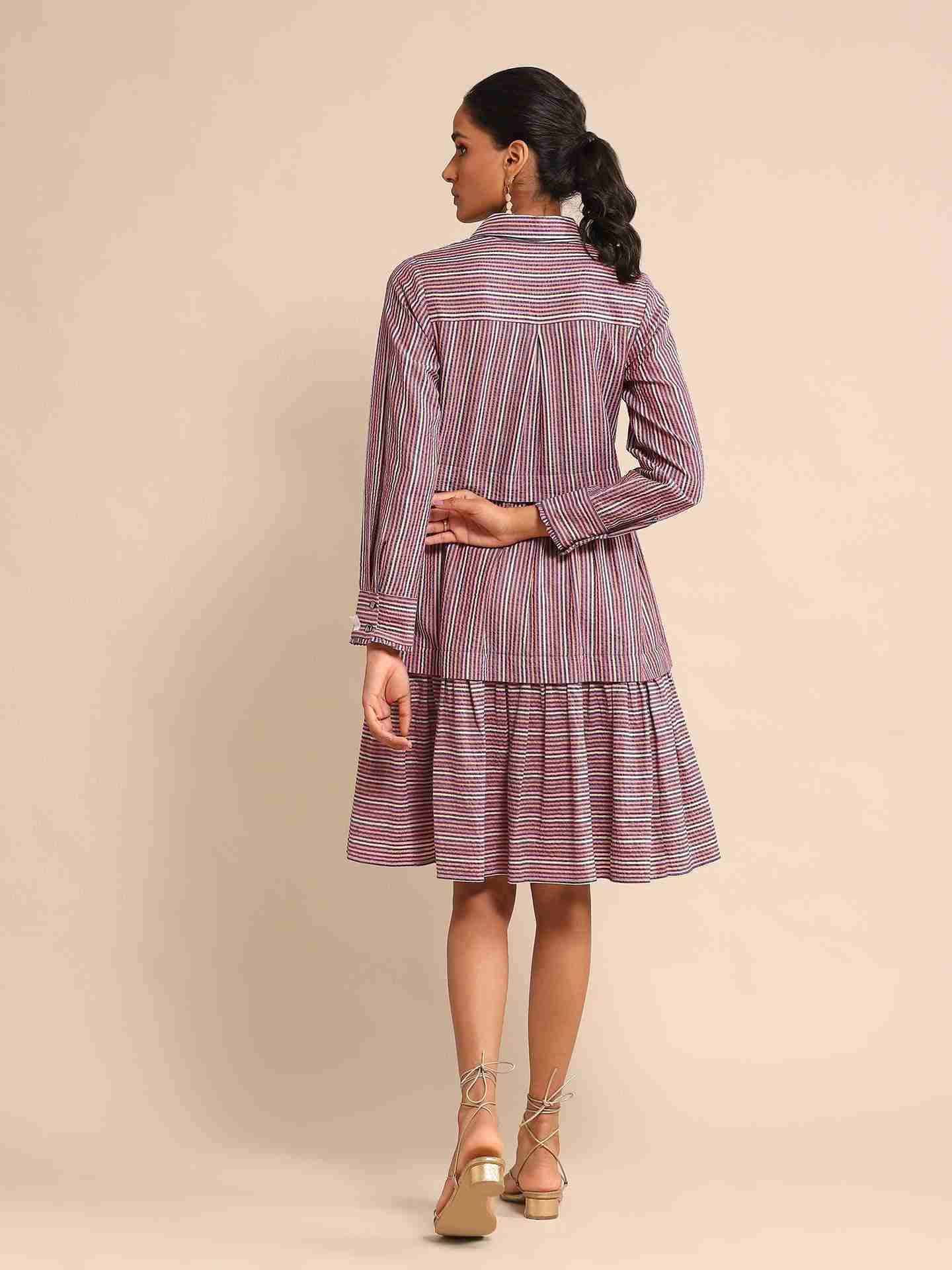 Multi-Color Urban Elysian Cotton Midi Dress