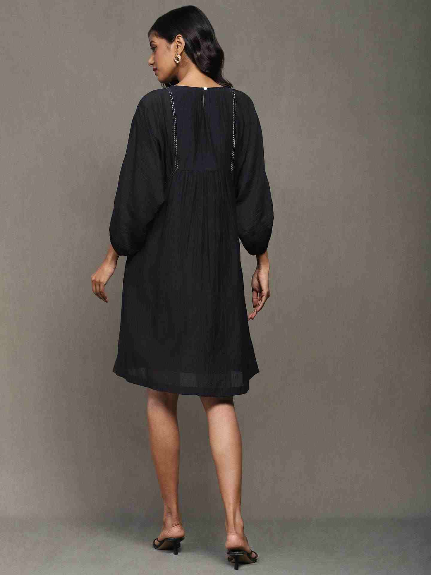 Black Devyani Short Dress