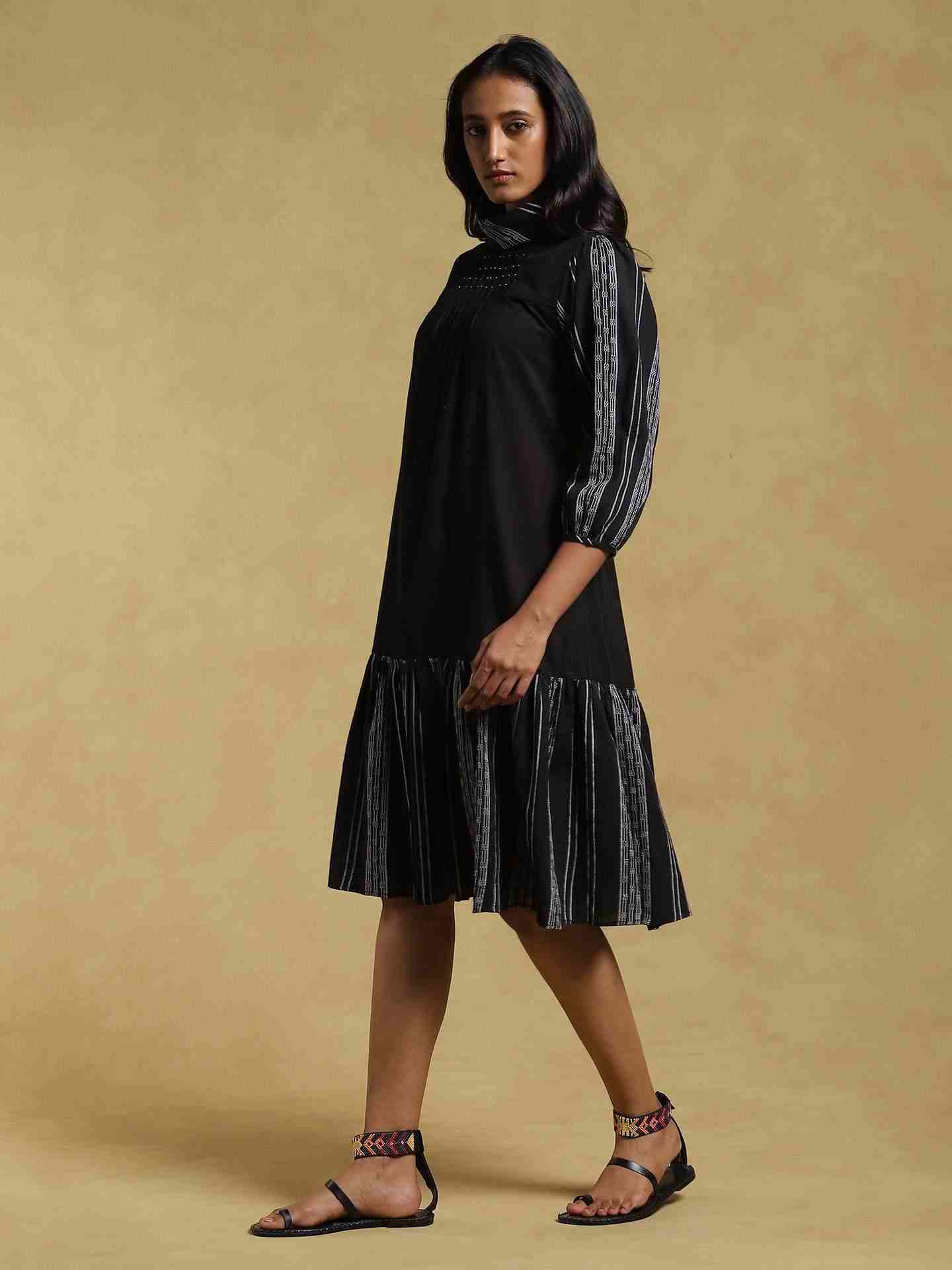 Black Ethereal Cotton Dress