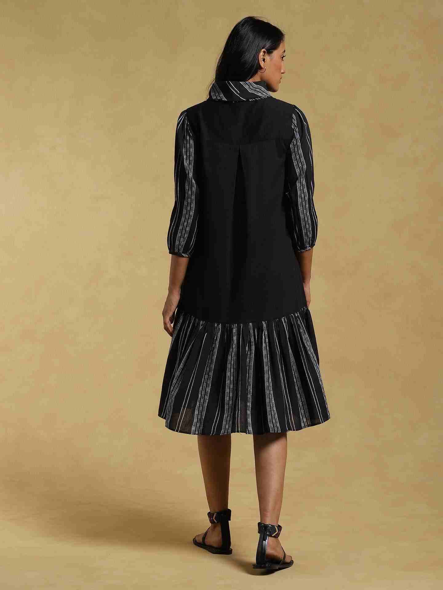 Black Ethereal Cotton Dress