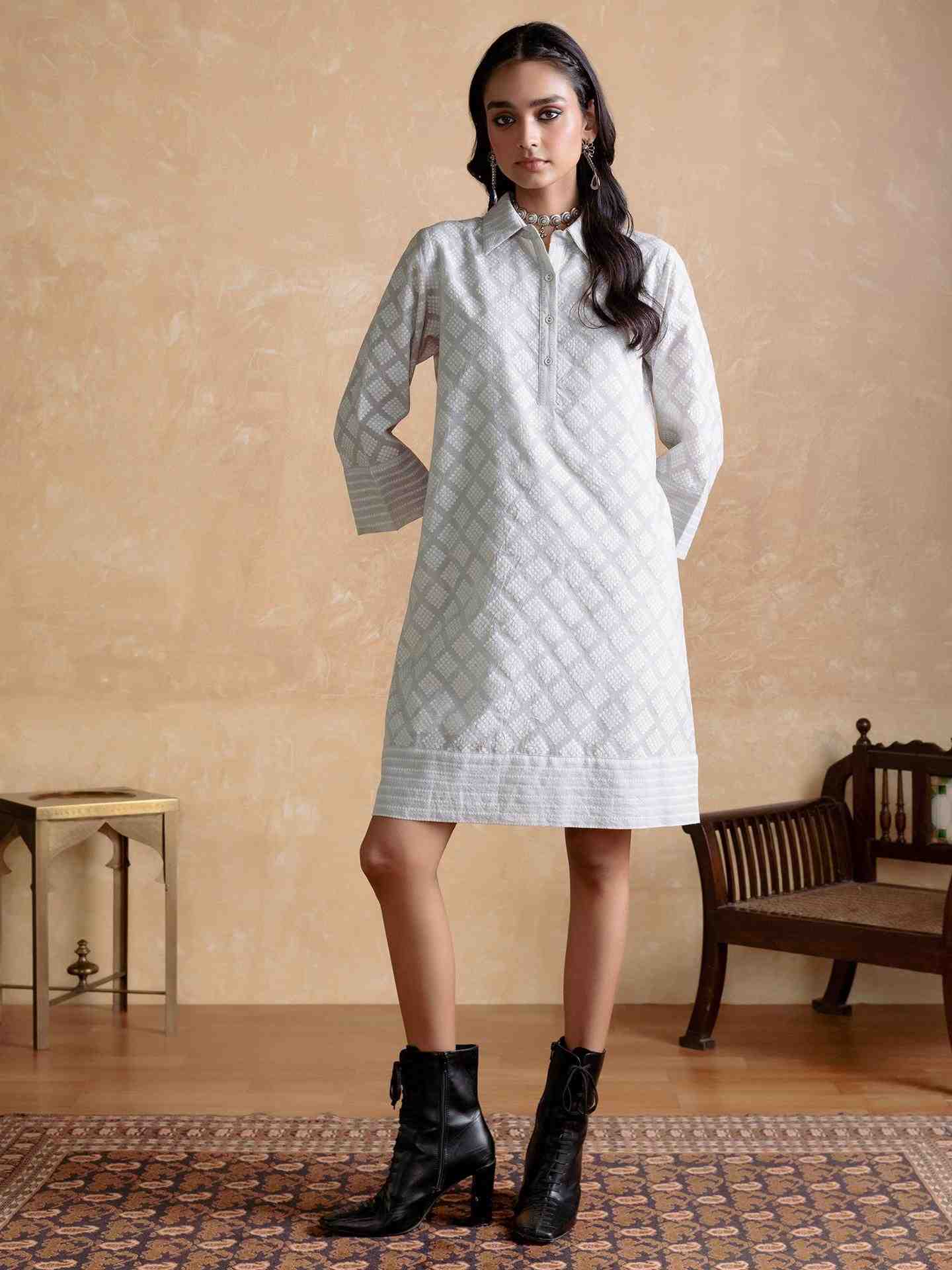 Grey Ananta Shirt Dress