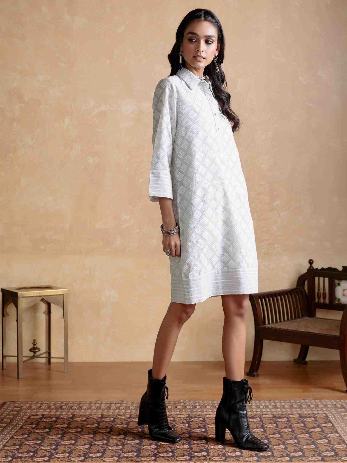 Grey Ananta Shirt Dress