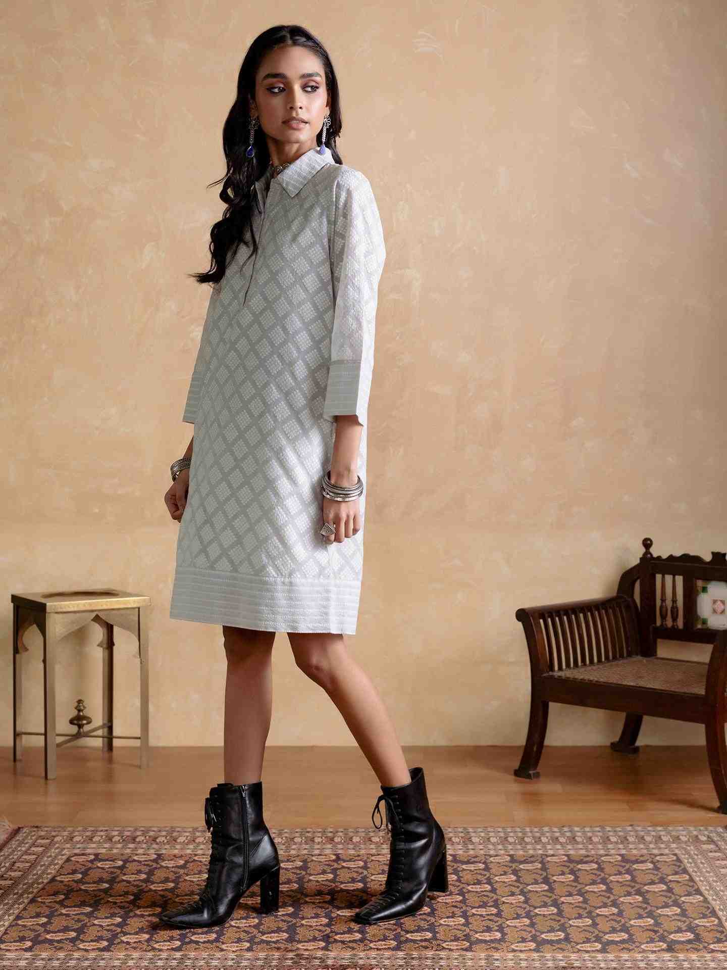 Grey Ananta Shirt Dress