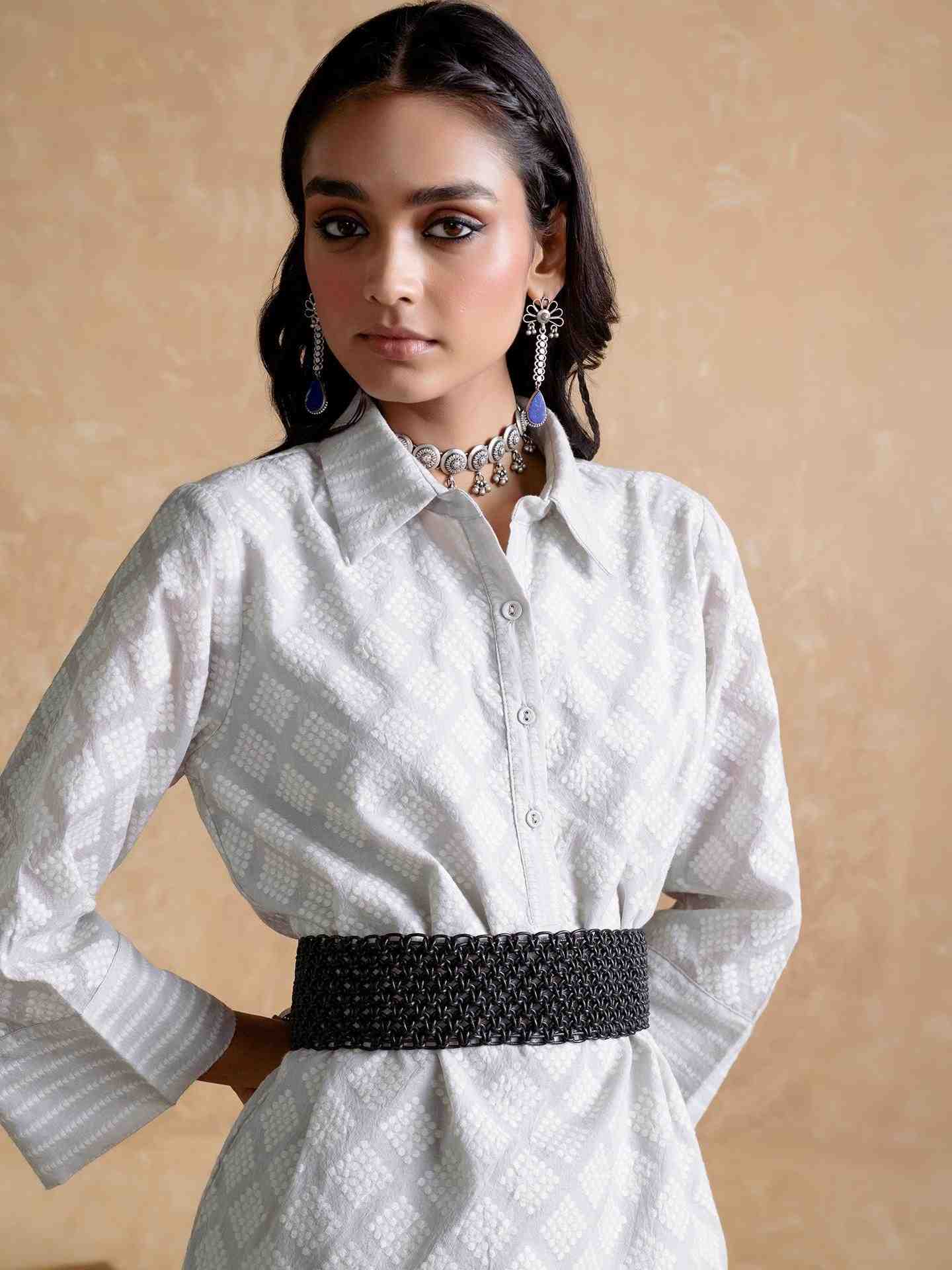 Grey Ananta Shirt Dress