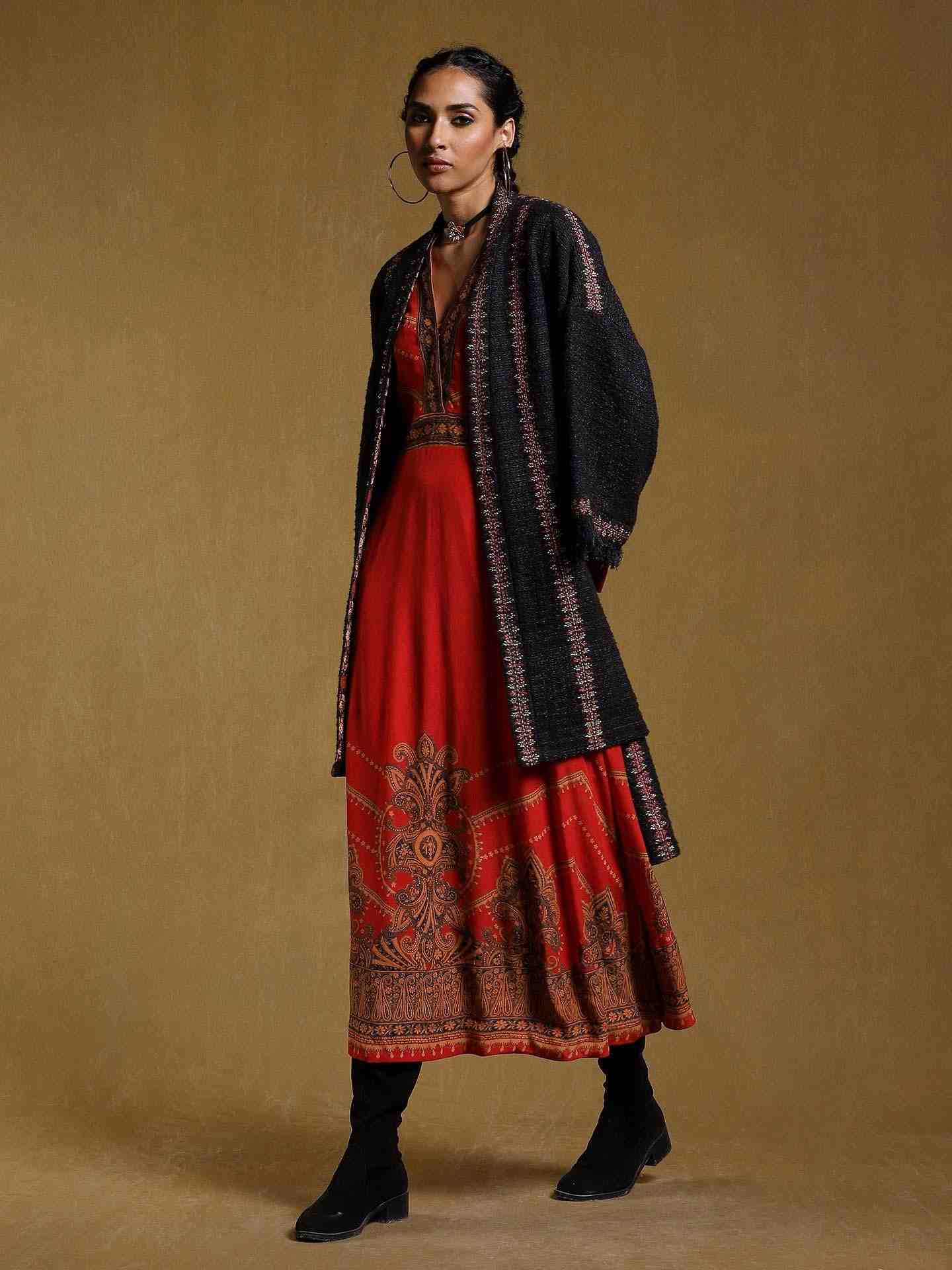 Black Antari Cotton Shrug