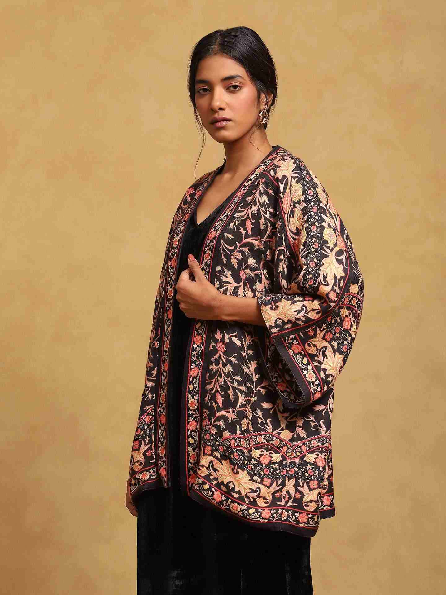 Black Wool Shrug