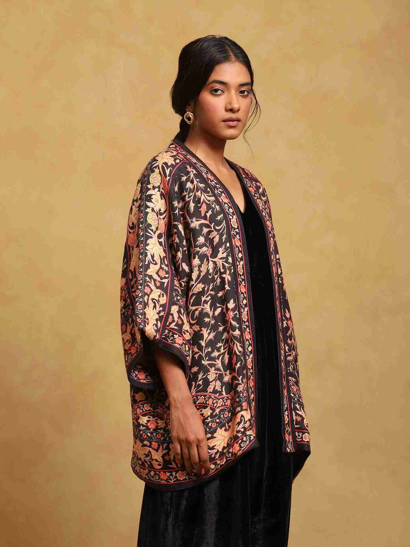 Black Wool Shrug