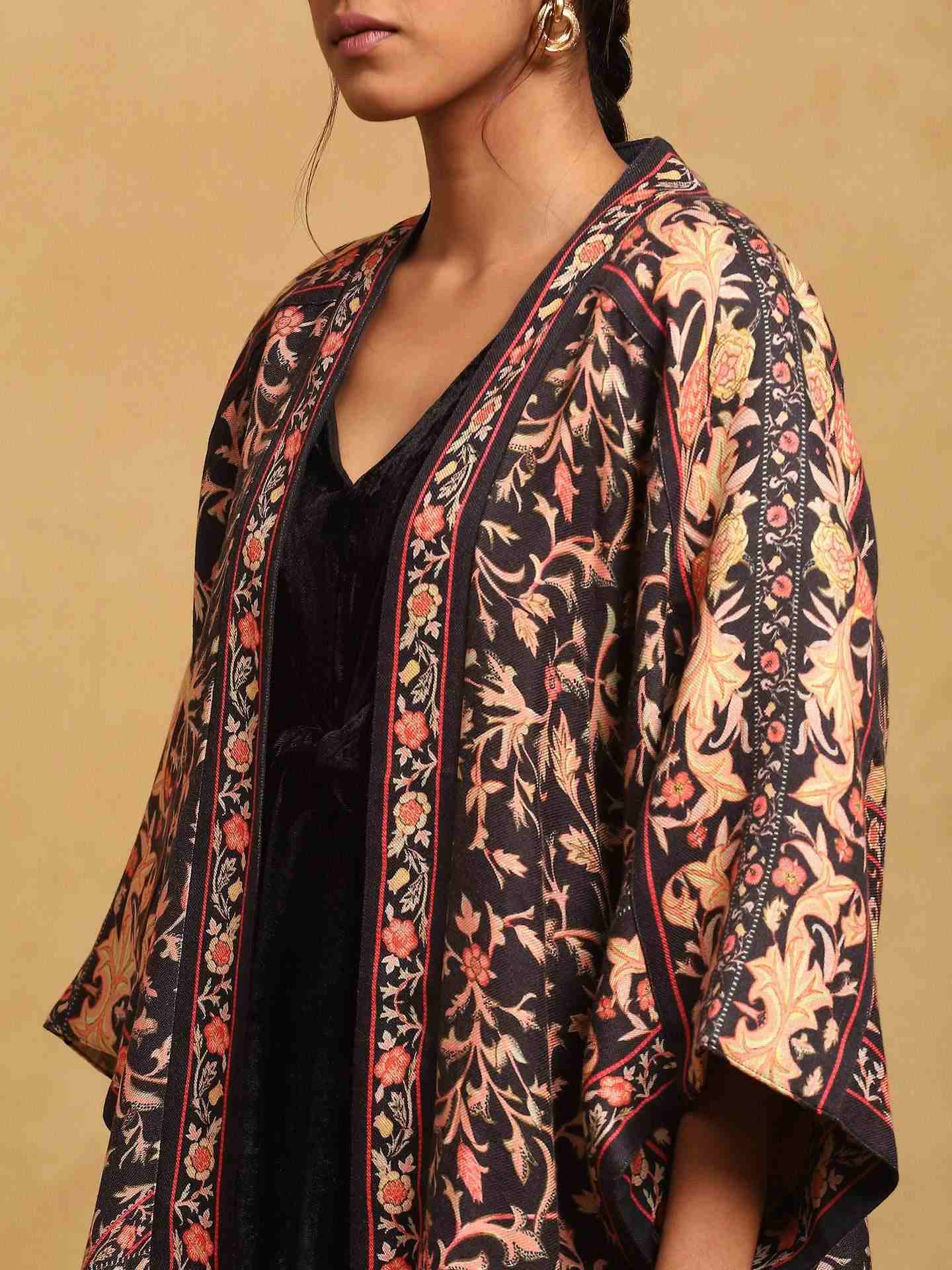 Black Wool Shrug