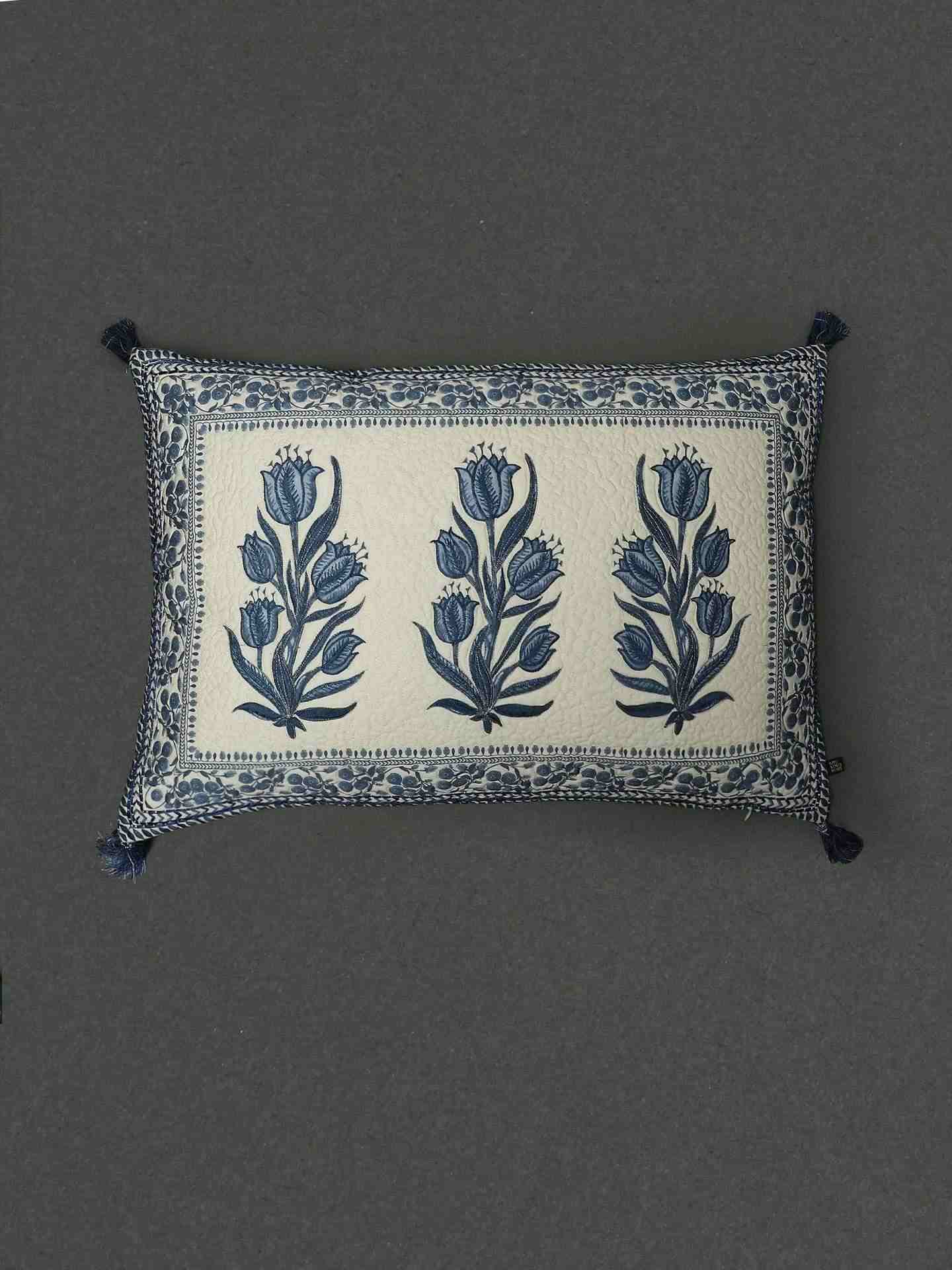 Blue Jalmahal Cotton Pillow Sham