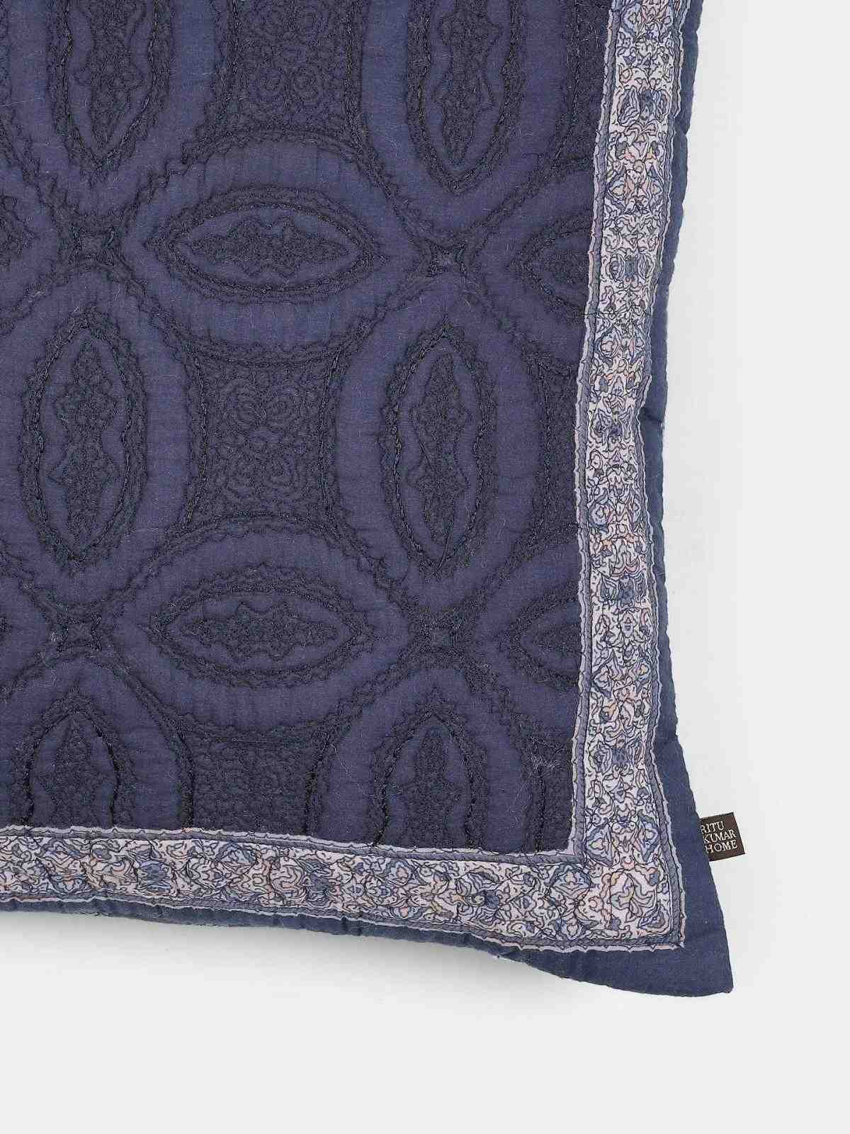 Light Blue Jaamevar Cotton Pillow Sham