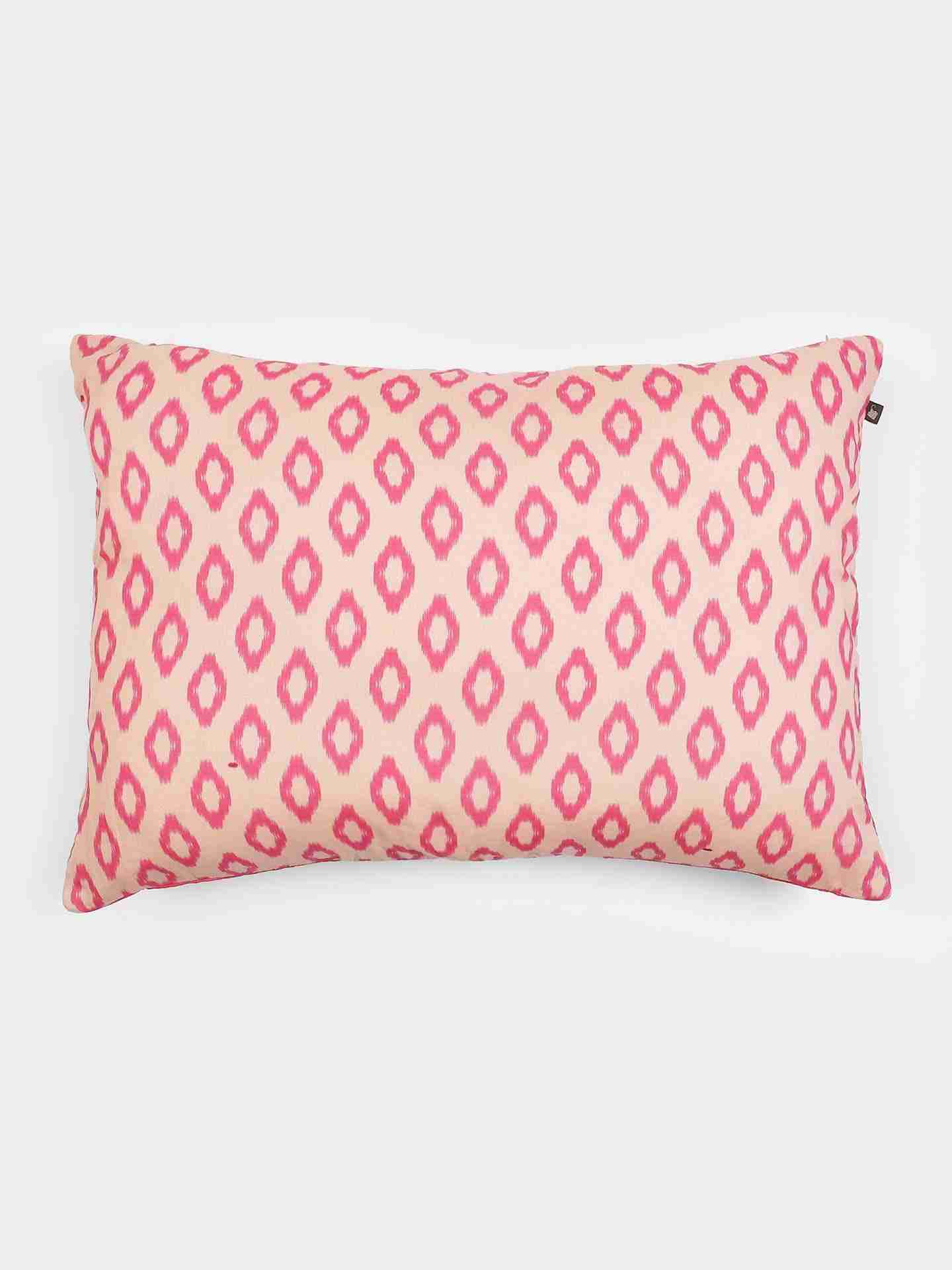 Pink Ikkat Pillow Sham