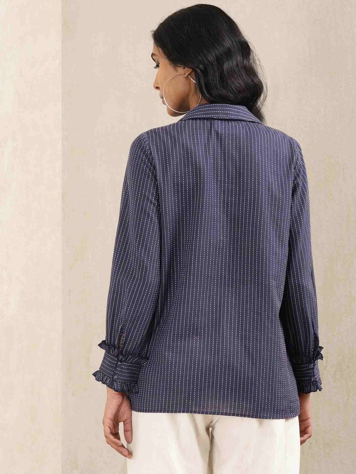 Blue Quint Yarn-Dyed Cotton Shirt