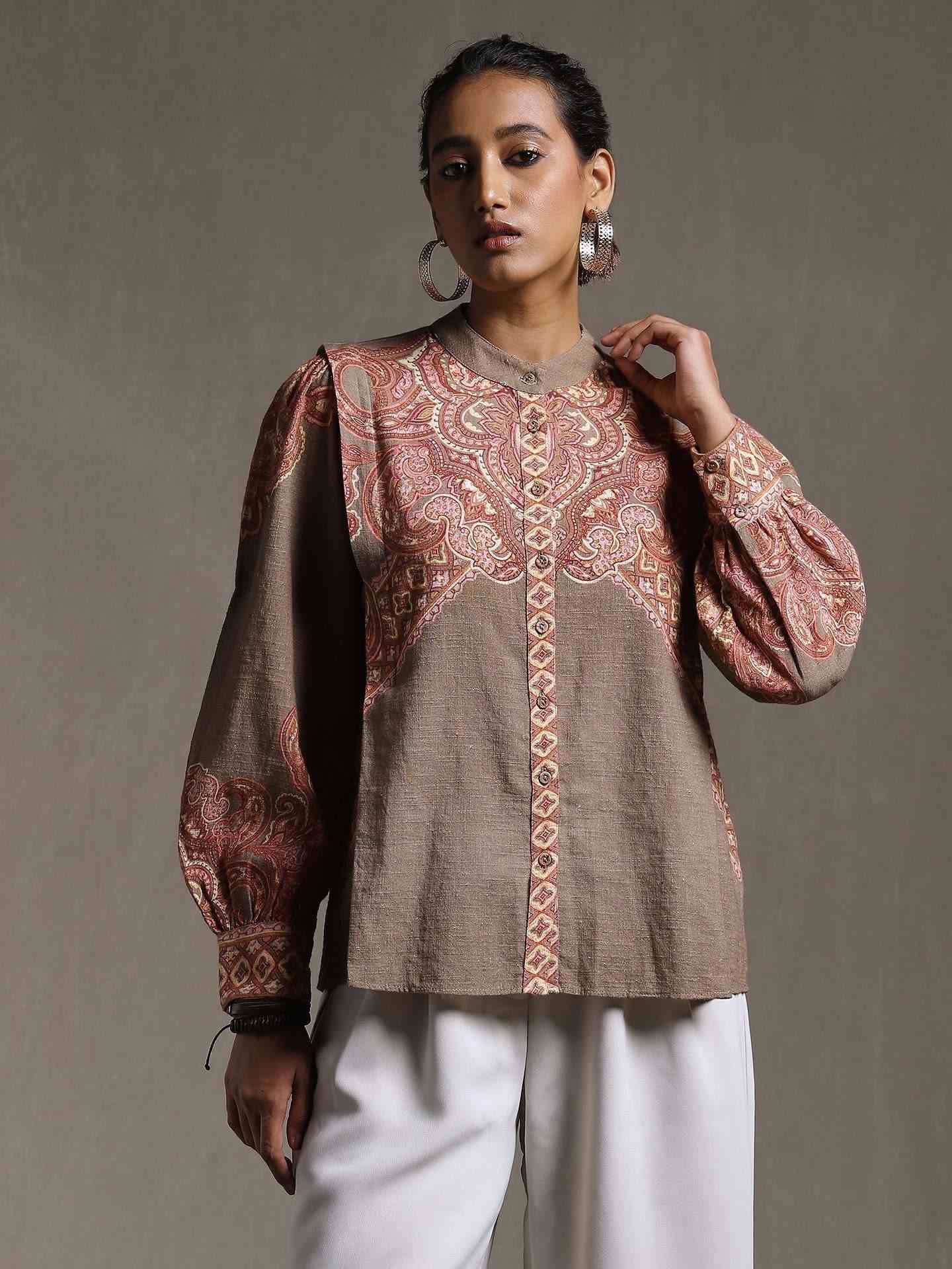 Khaki Nath Cotton Shirt