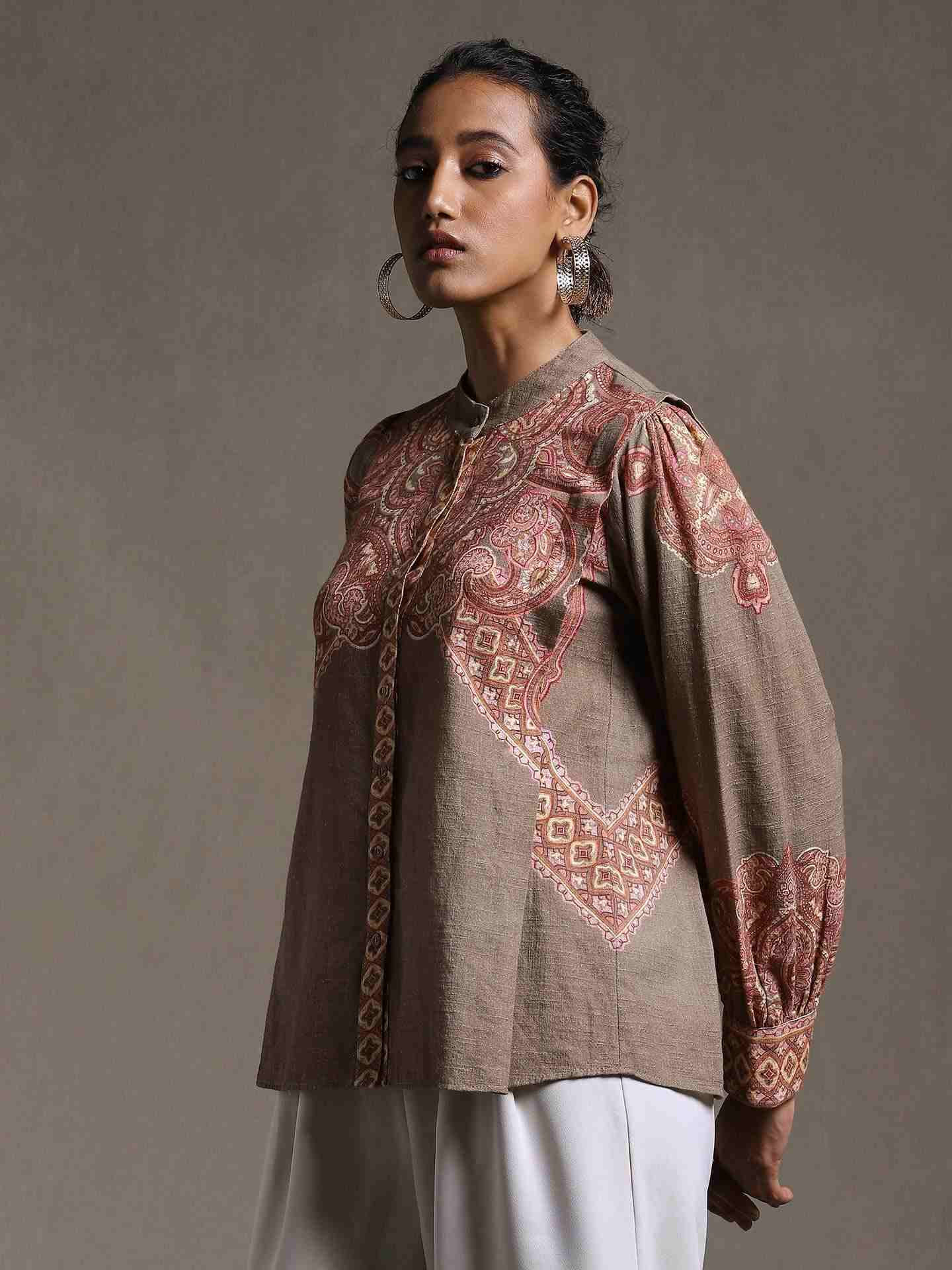 Khaki Nath Cotton Shirt