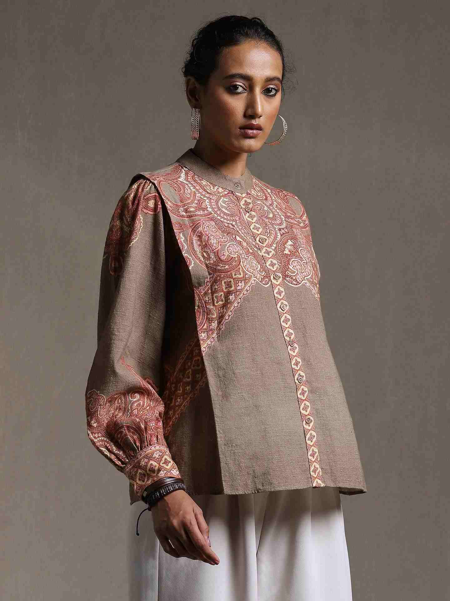 Khaki Nath Cotton Shirt