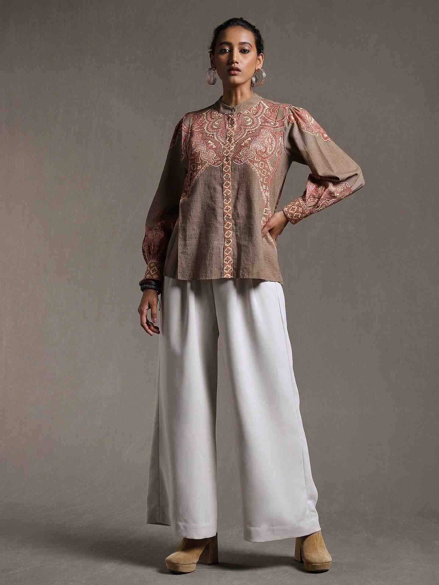 Khaki Nath Cotton Shirt