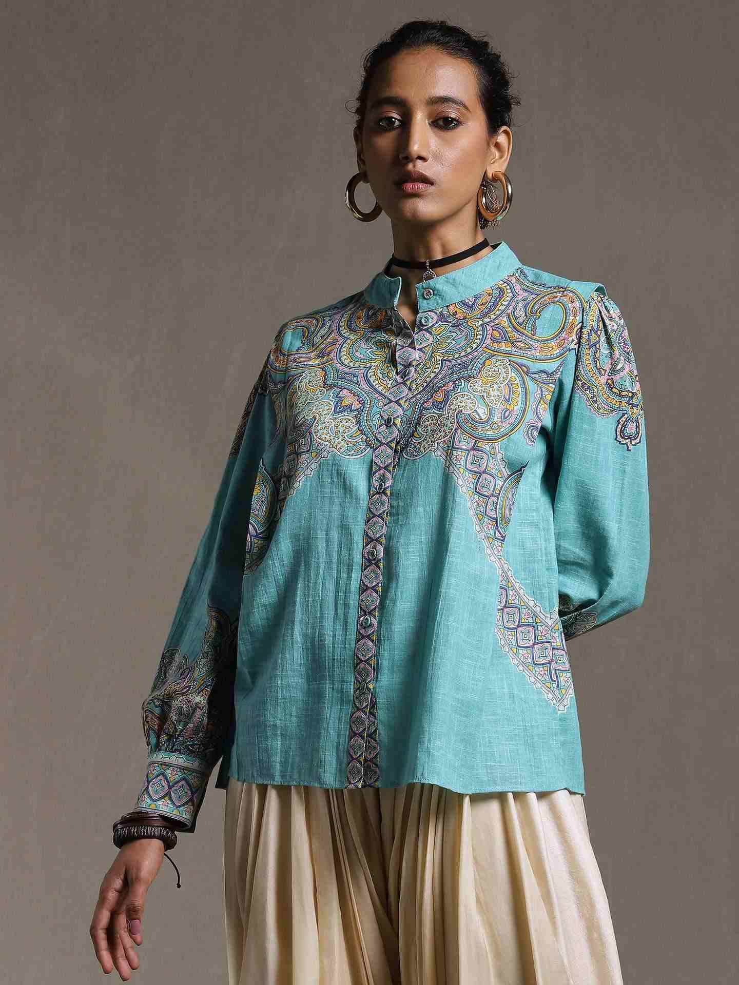 Mint Nath Cotton Shirt