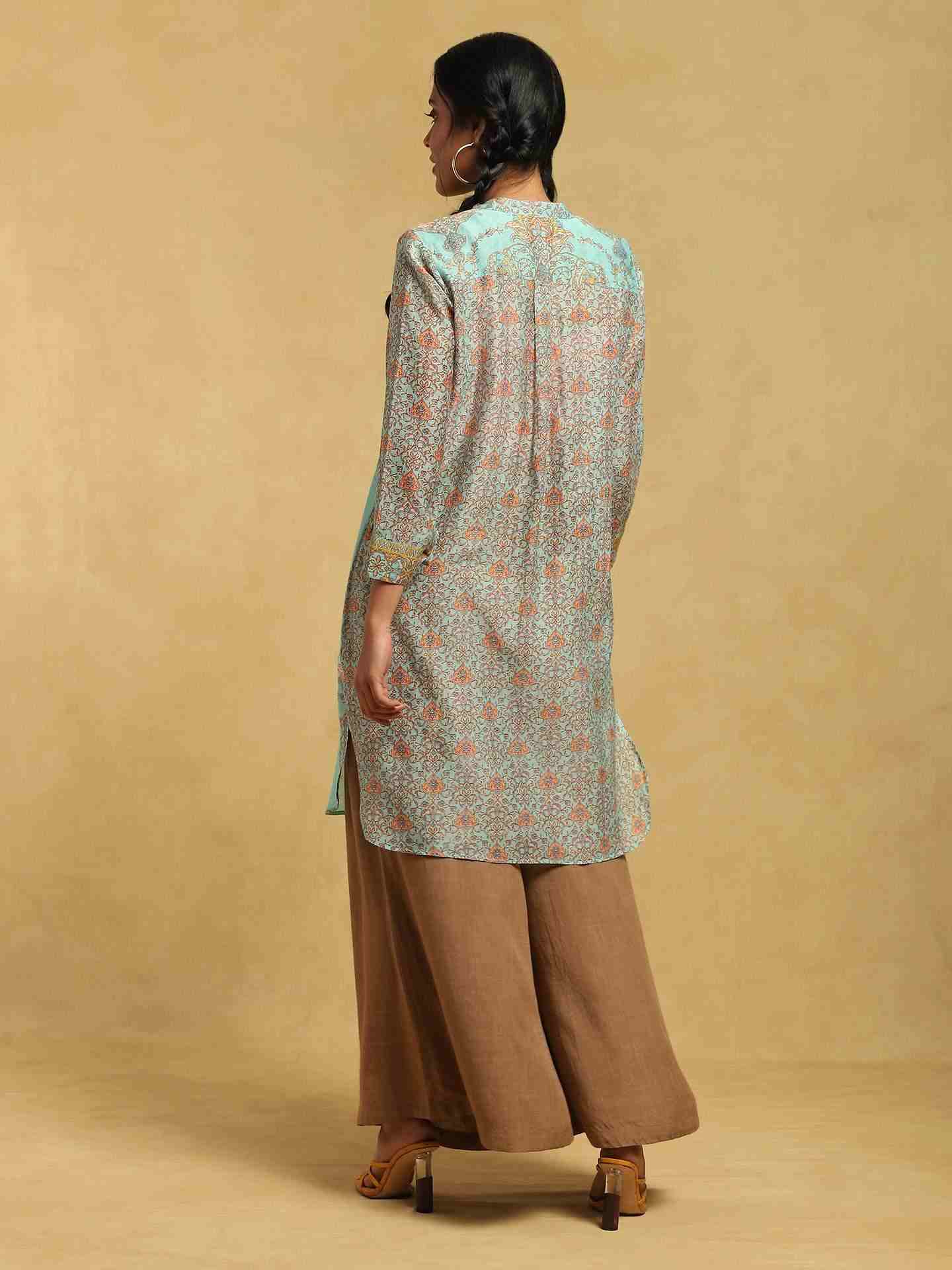 Aqua Ashoka Chanderi Shirt