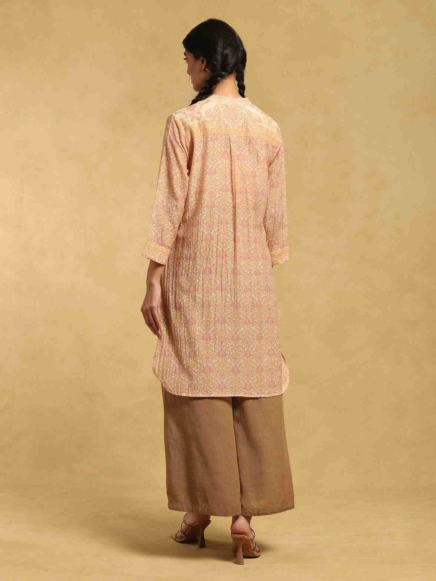 Beige Ashoka Chanderi Shirt