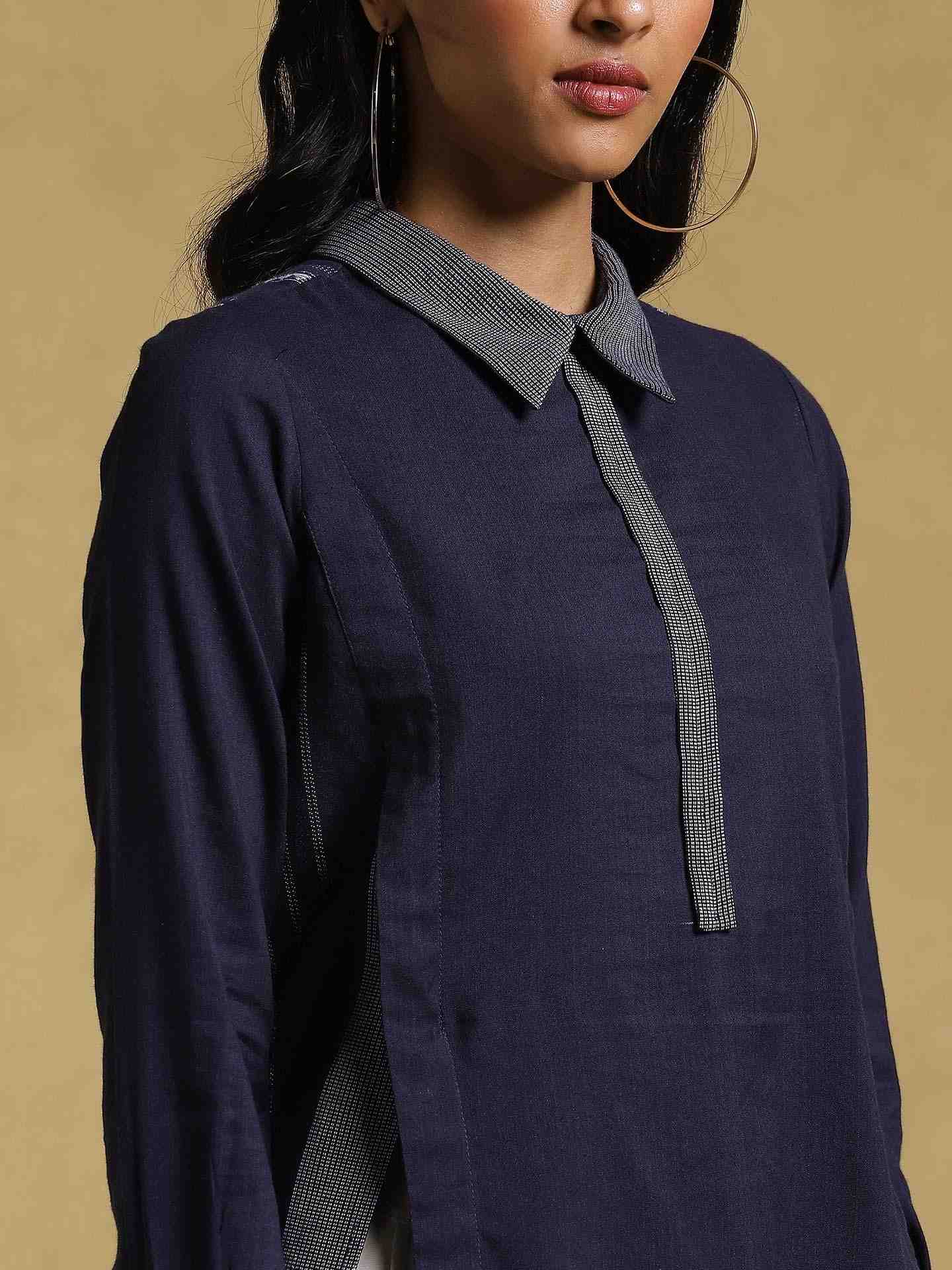 Blue Ethereal Yarn-Dyed Cotton Shirt