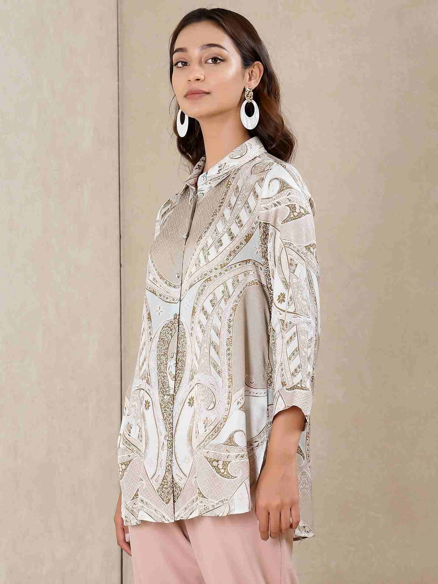 Mint Apsara Crepe Shirt