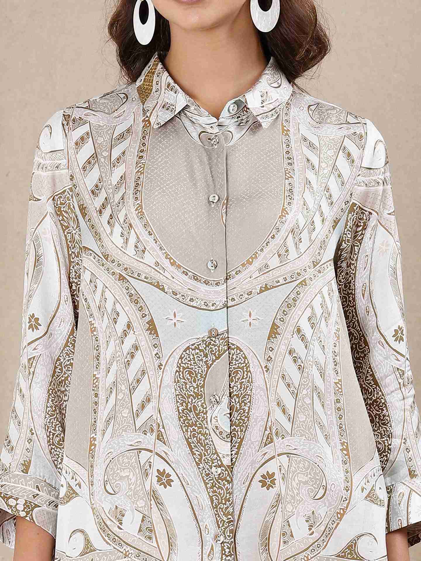 Mint Apsara Crepe Shirt