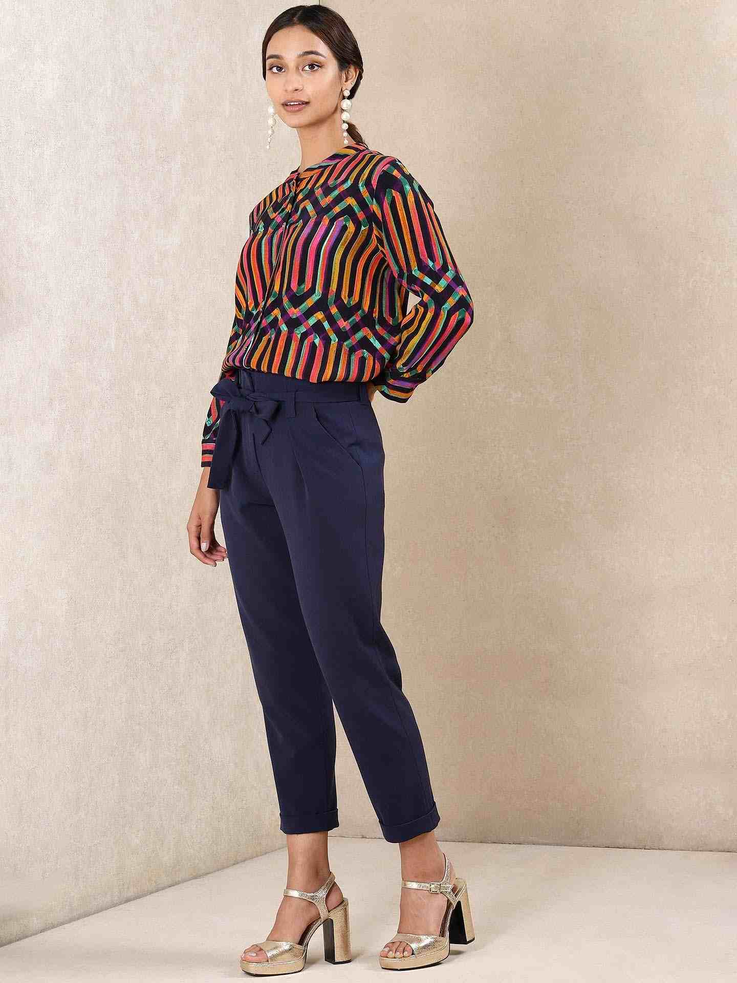 Multi-Color Vari Crepe Shirt