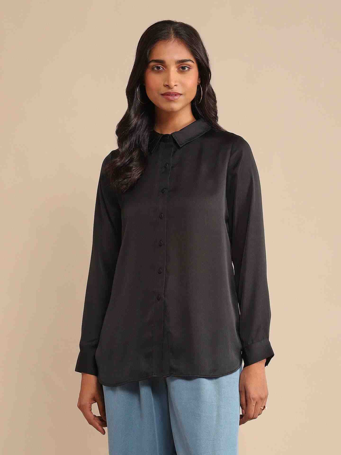 Black Rubix Solid Shirt