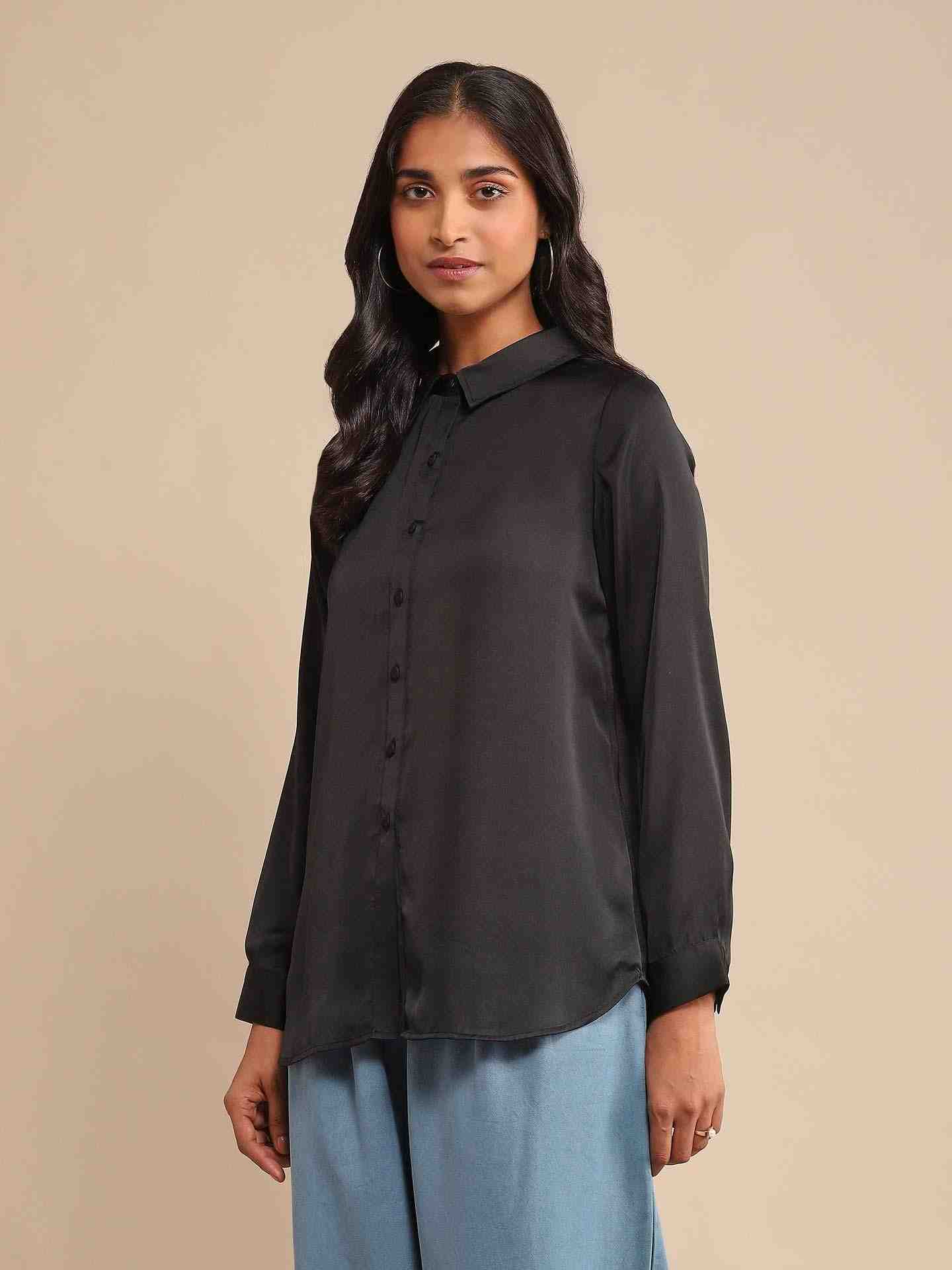 Black Rubix Solid Shirt