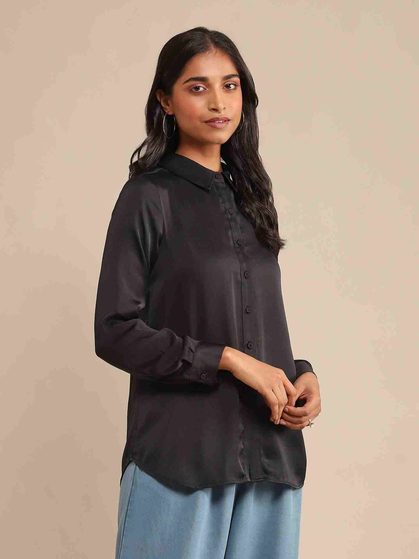 Black Rubix Solid Shirt