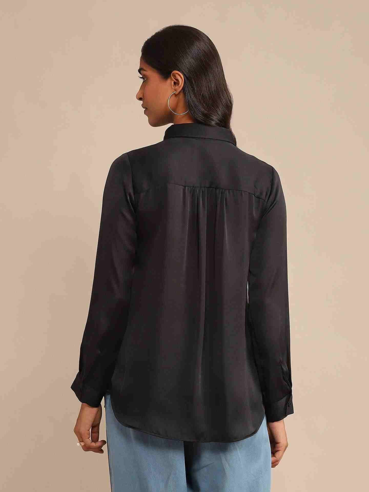 Black Rubix Solid Shirt