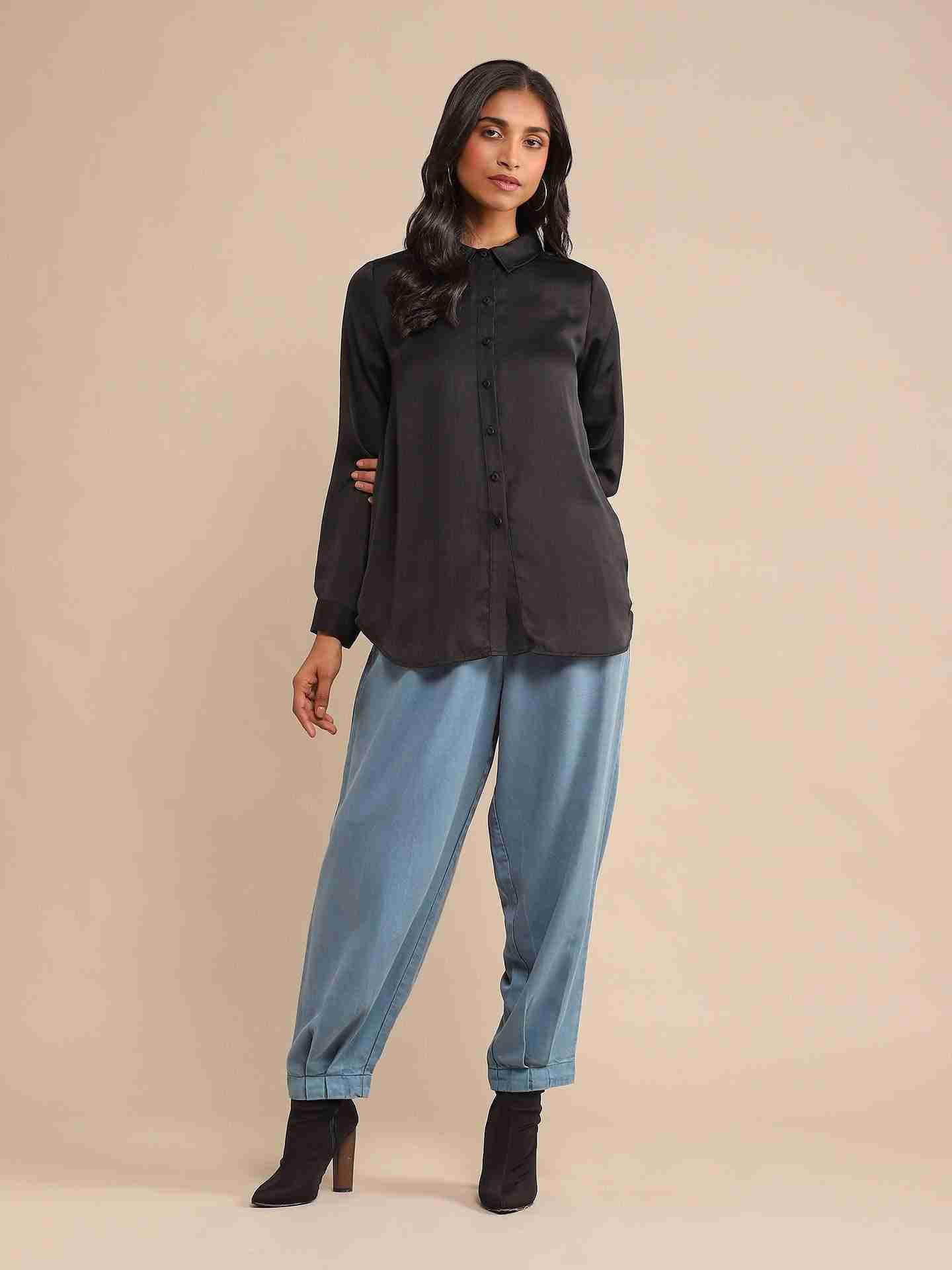 Black Rubix Solid Shirt