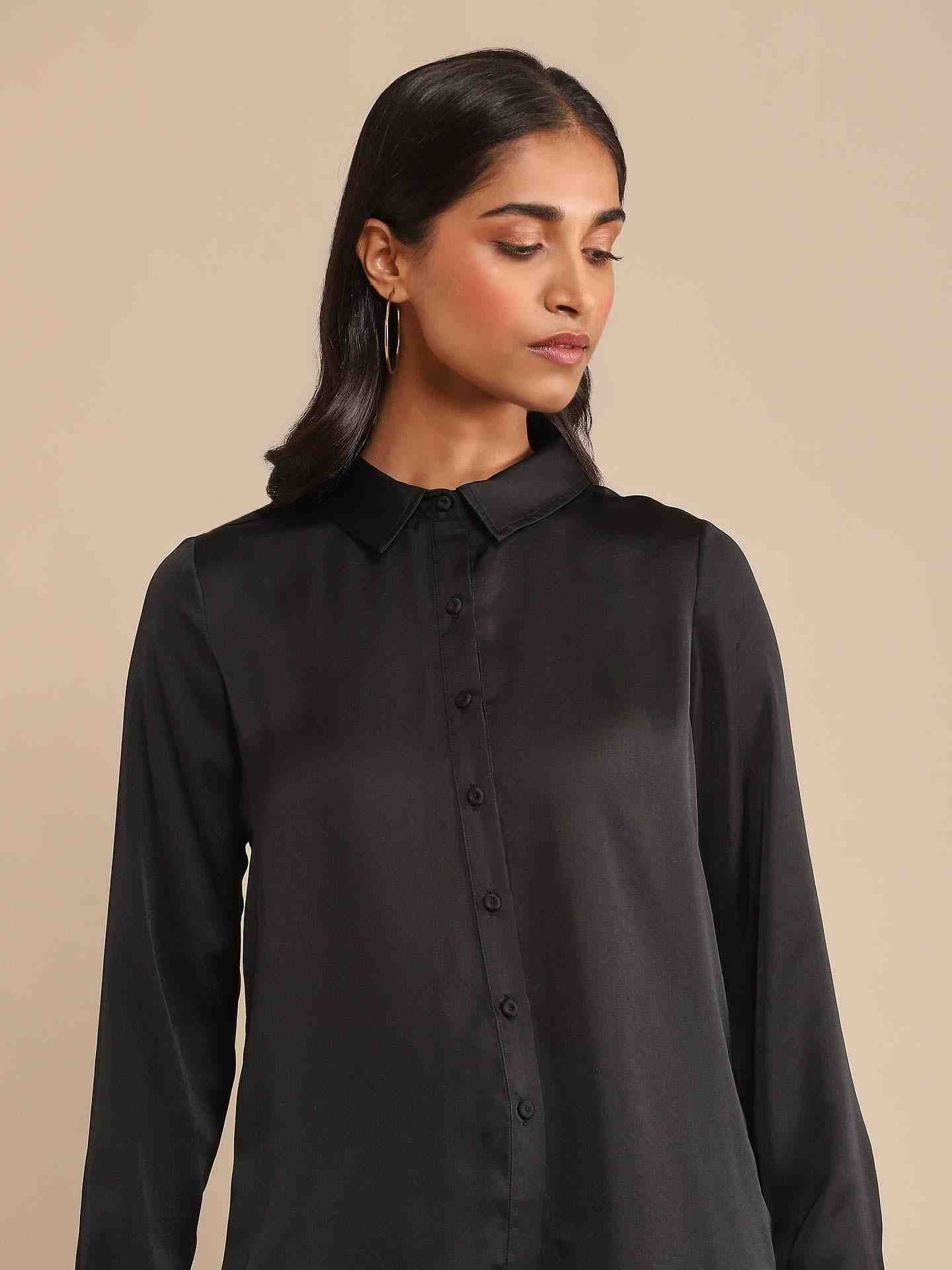 Black Rubix Solid Shirt