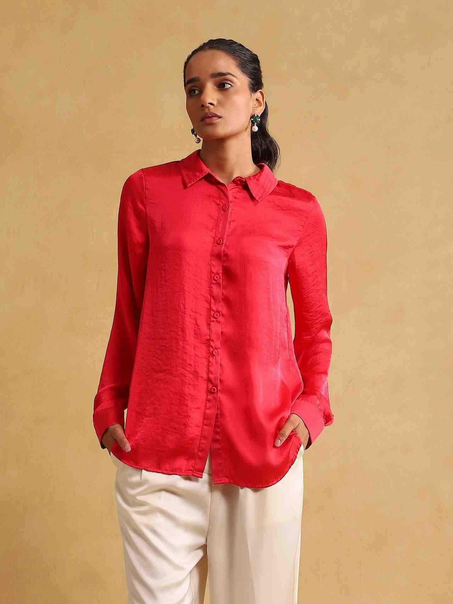 Fuschia Rubix Solid Shirt