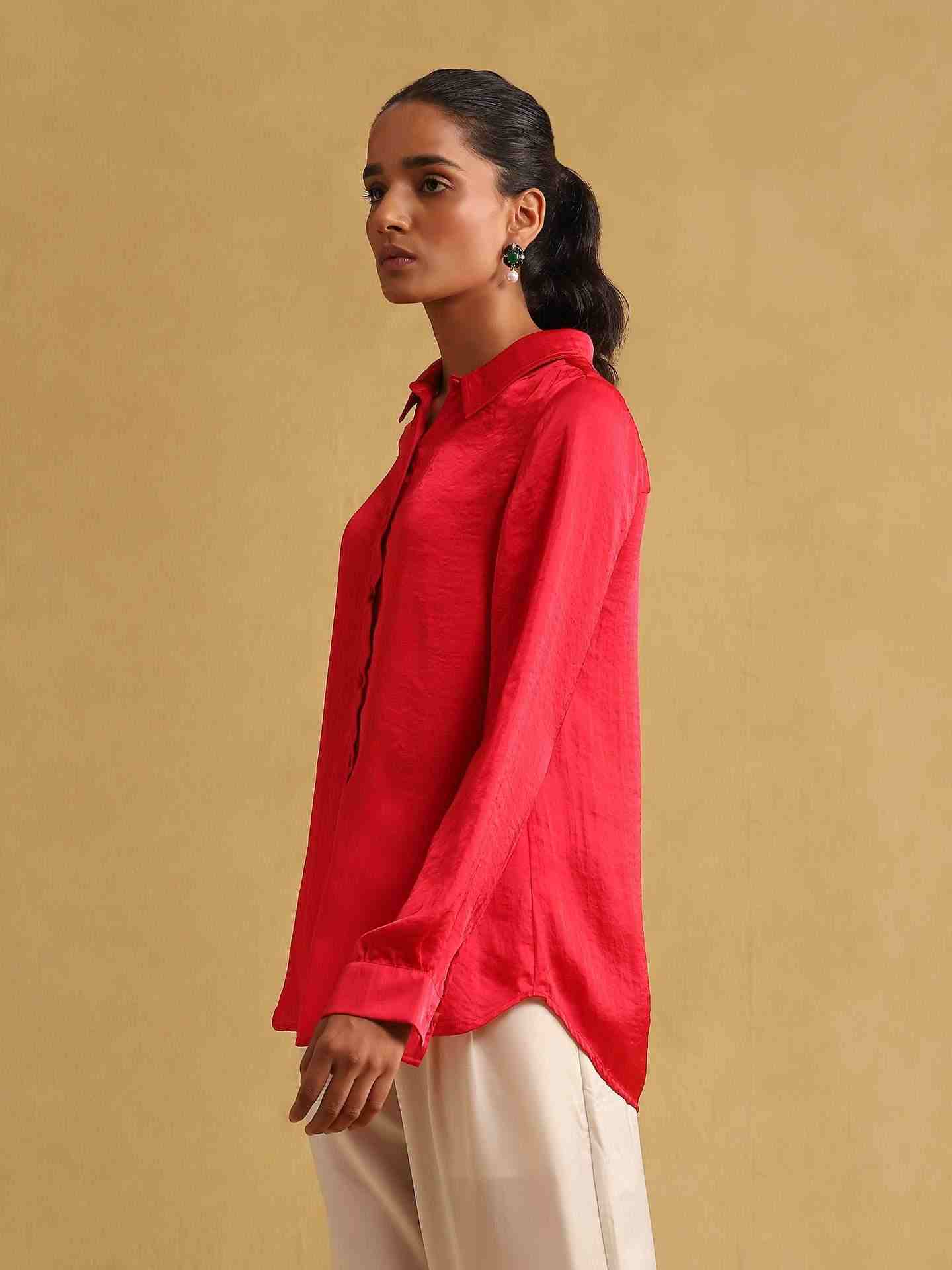 Fuschia Rubix Solid Shirt