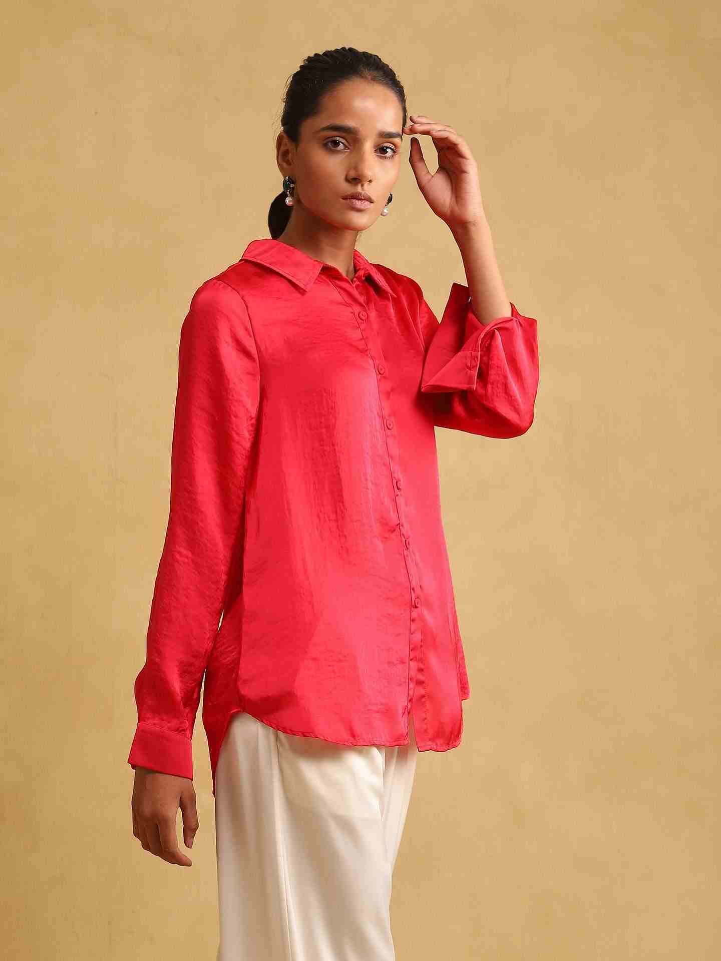 Fuschia Rubix Solid Shirt