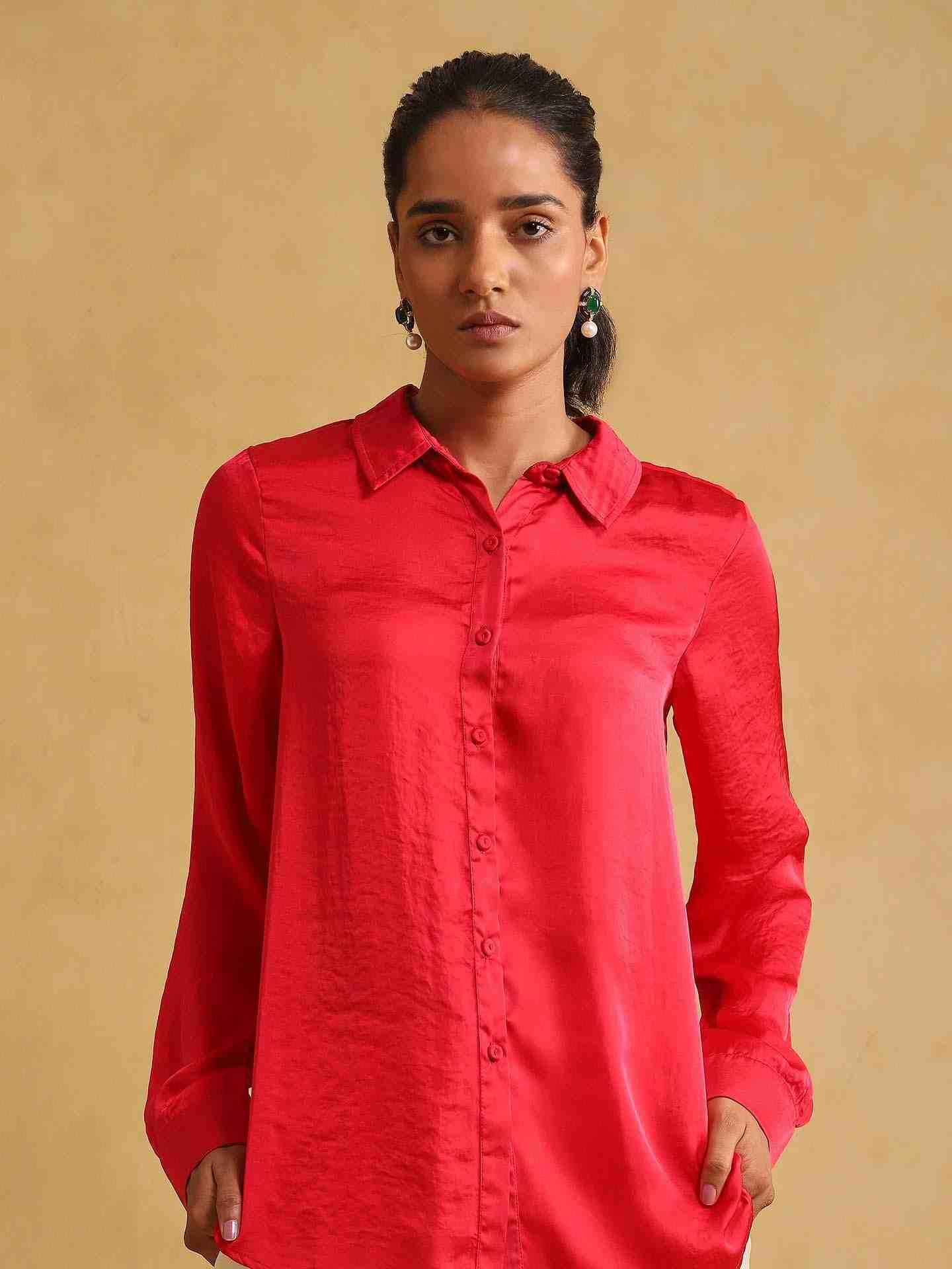 Fuschia Rubix Solid Shirt