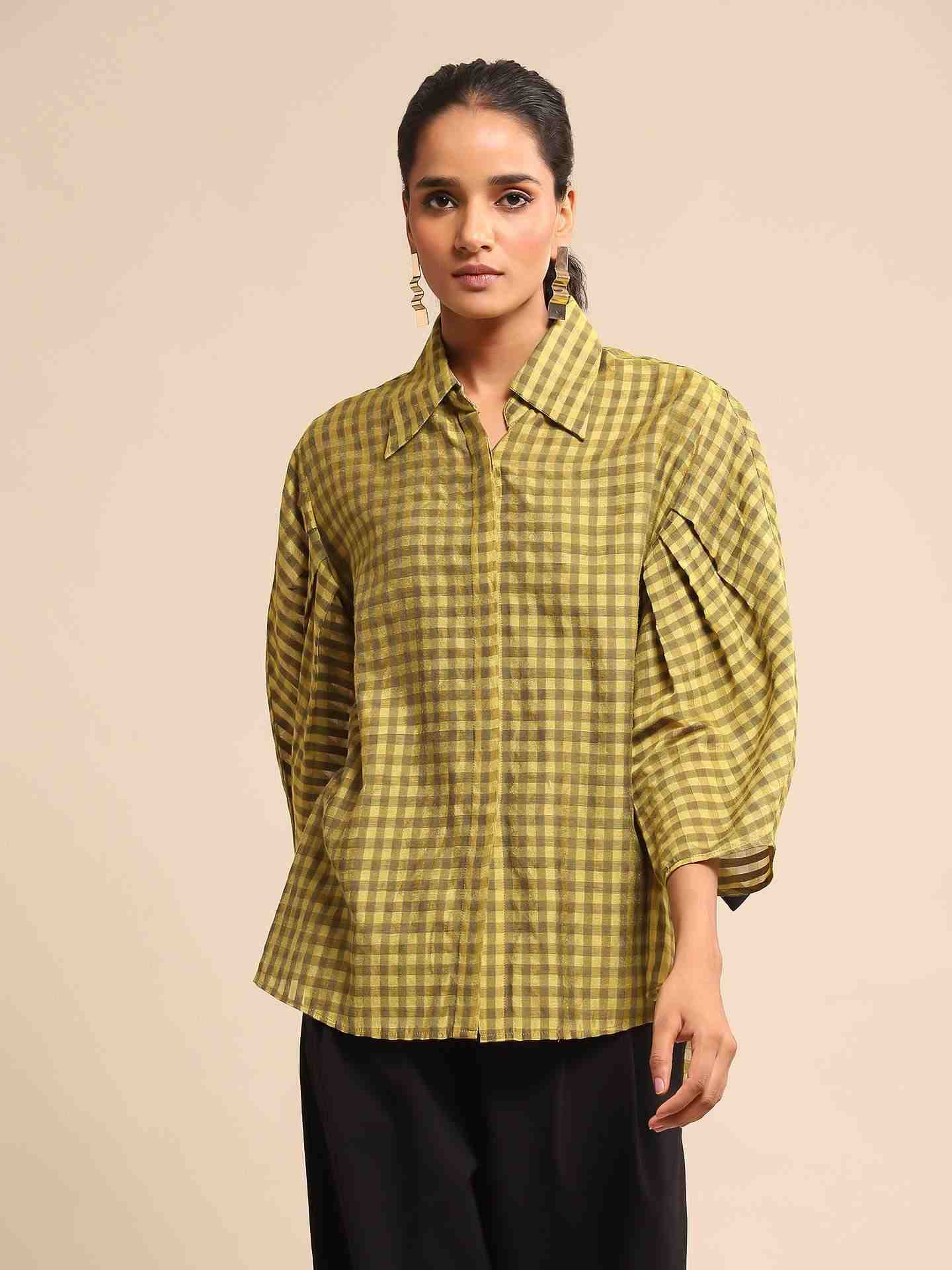 Yellow Urban Elysian Chanderi Shirt